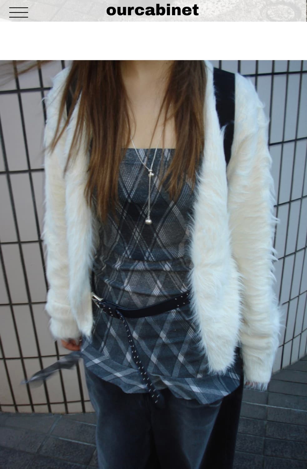 아워캐비넷 앙고라 퍼가디건 sense angora cardigan 상품이미지3