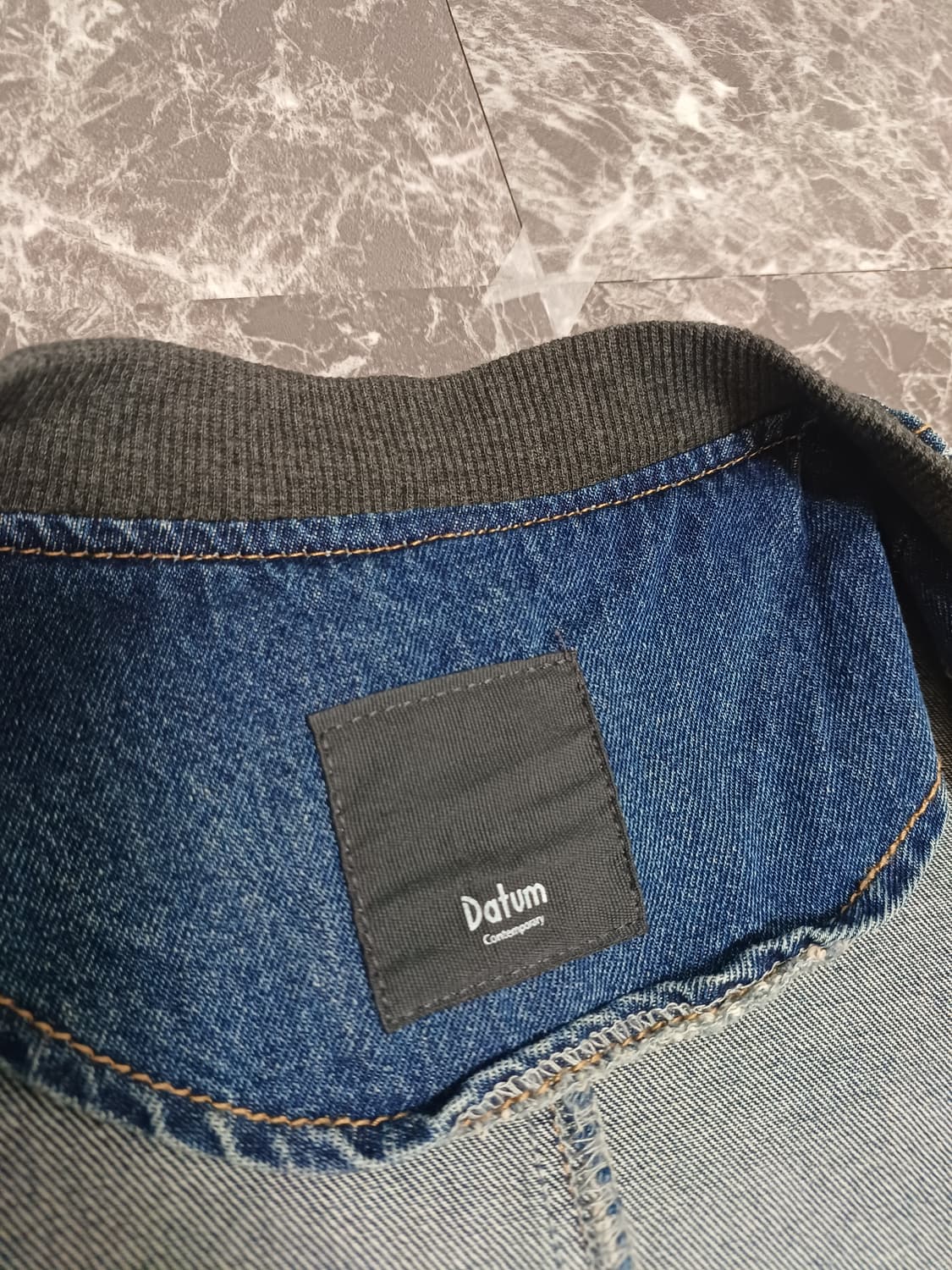 진청 데님 노카라 크롭 자켓  상품이미지5