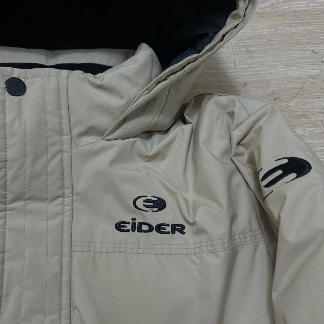 아이더 키즈 덕다운 700 후드 롱패딩 점퍼 [베이지] 150 상품이미지4