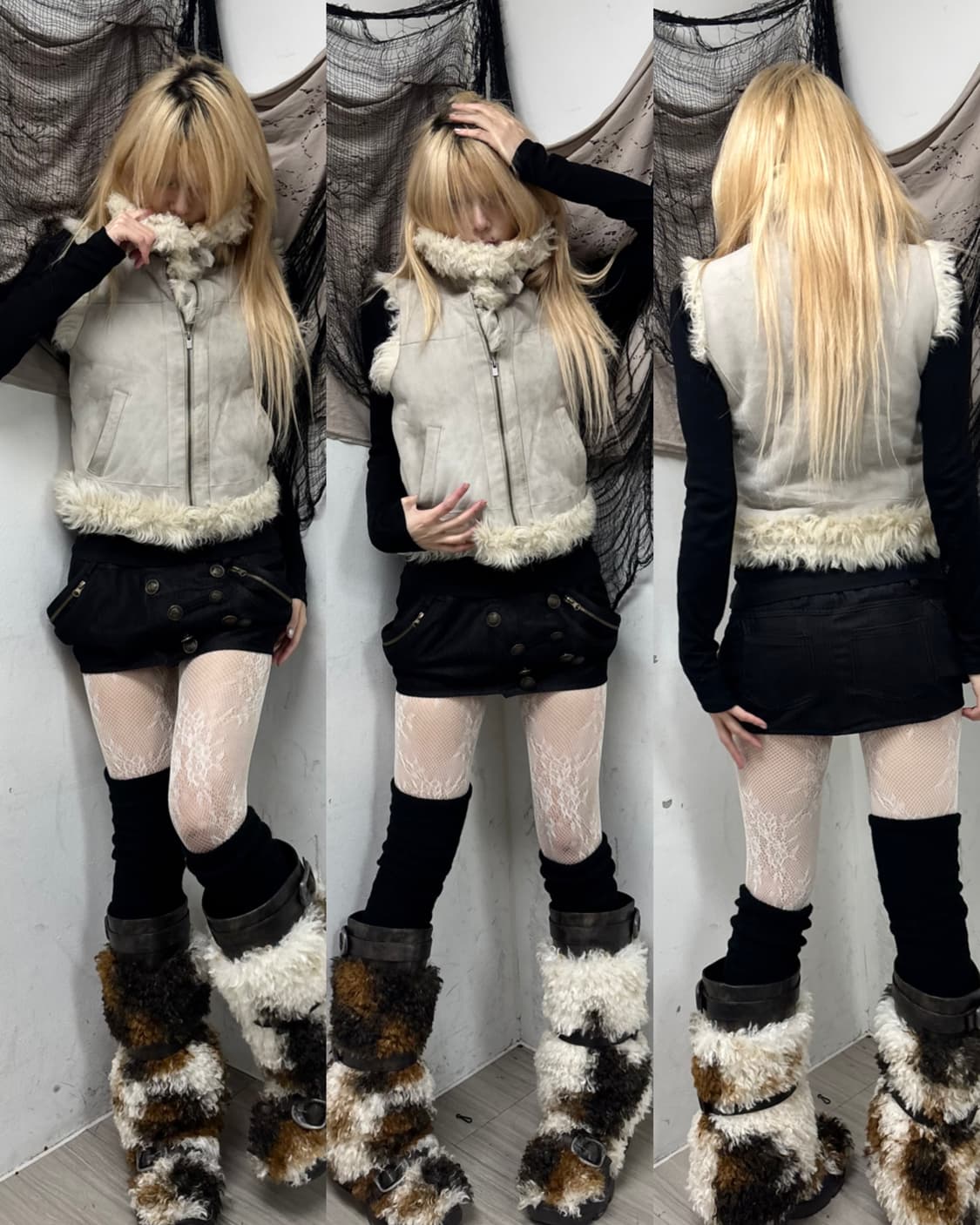 [Theory] Sheep Fur Trimming Neck buckle  상품이미지1