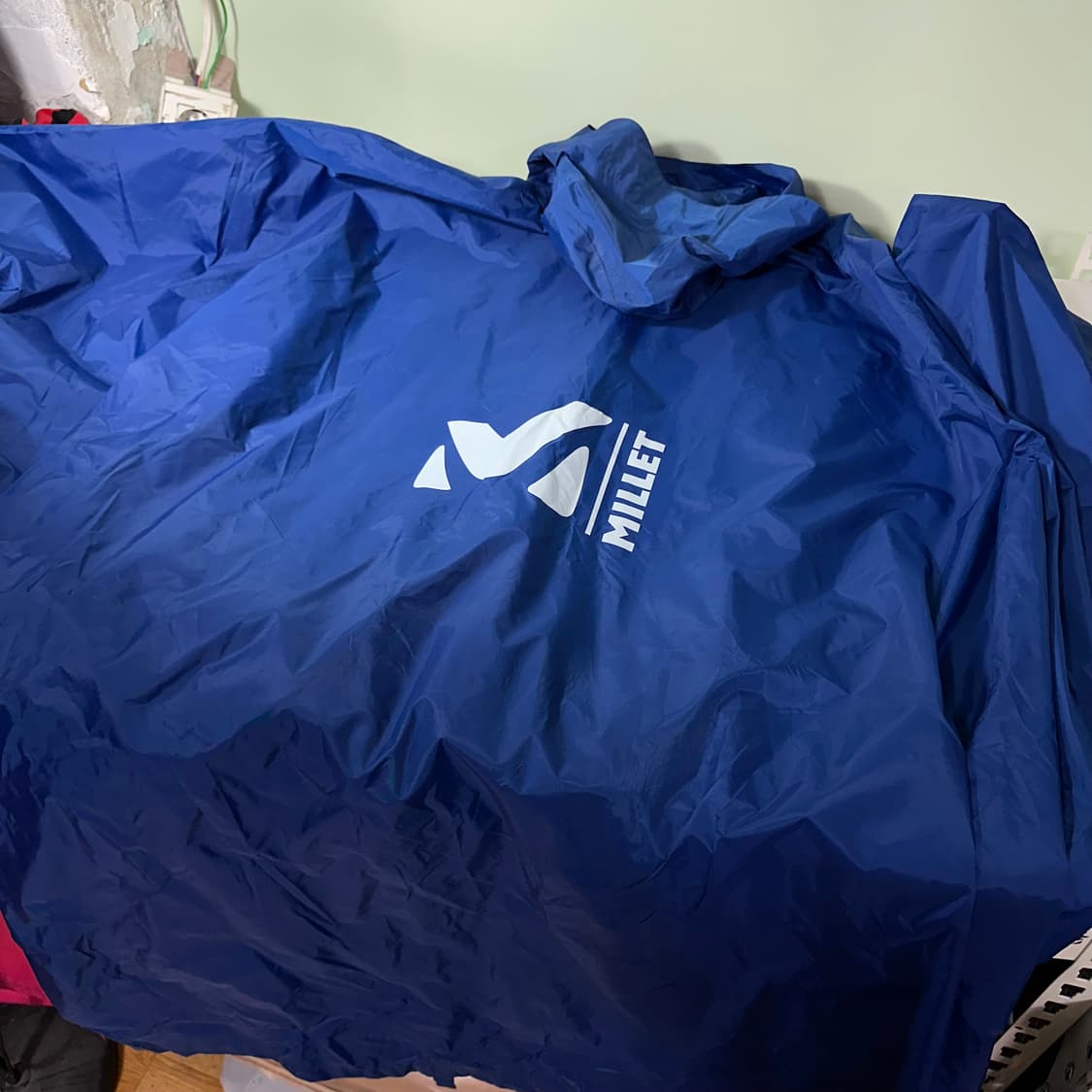 OS 밀레 MILLET 딥블루 오버핏 캠핑 등산 판초우의 우비 상품이미지2