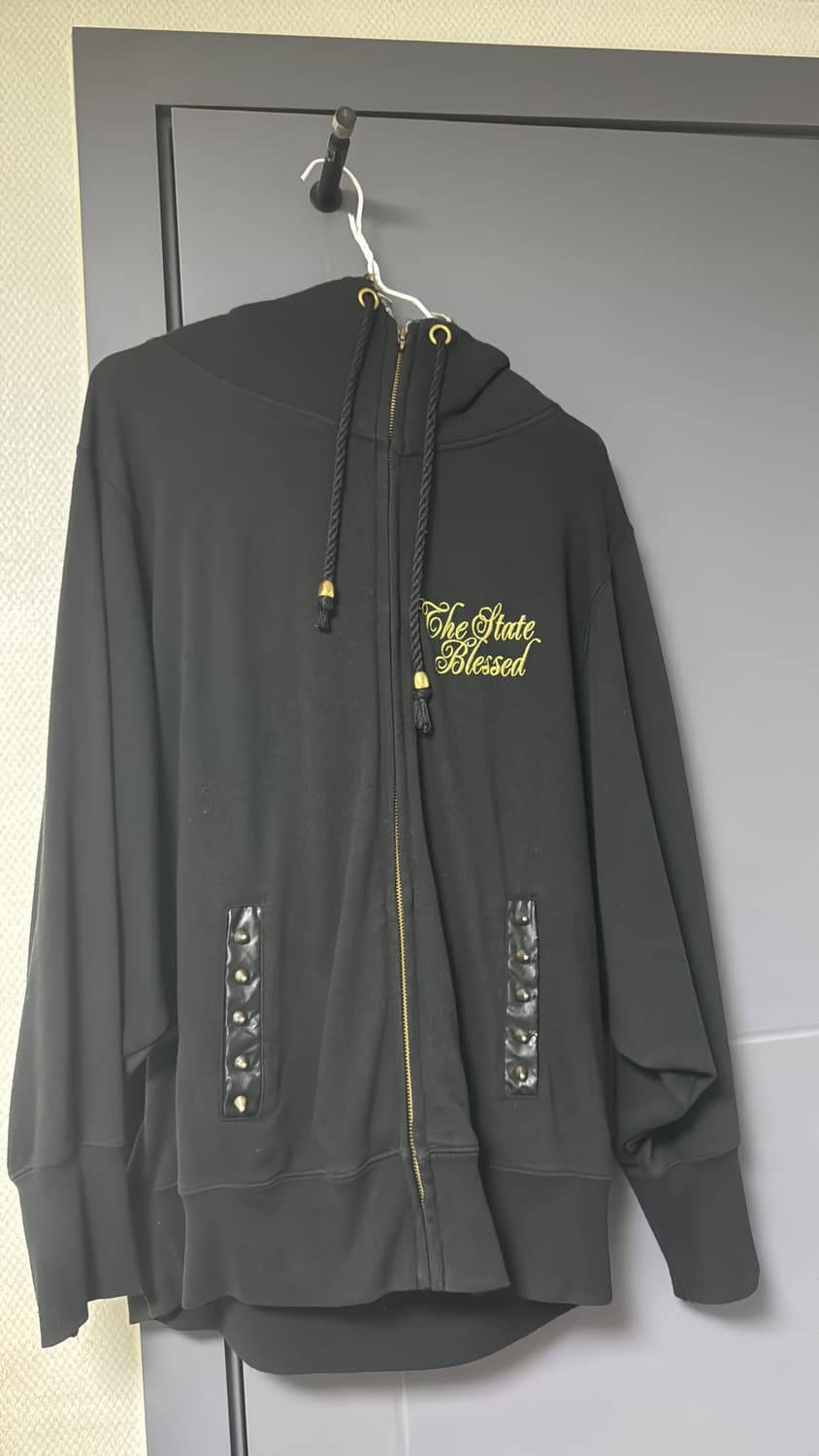 펑크 크로스 레오파드 후드집업 상품이미지2