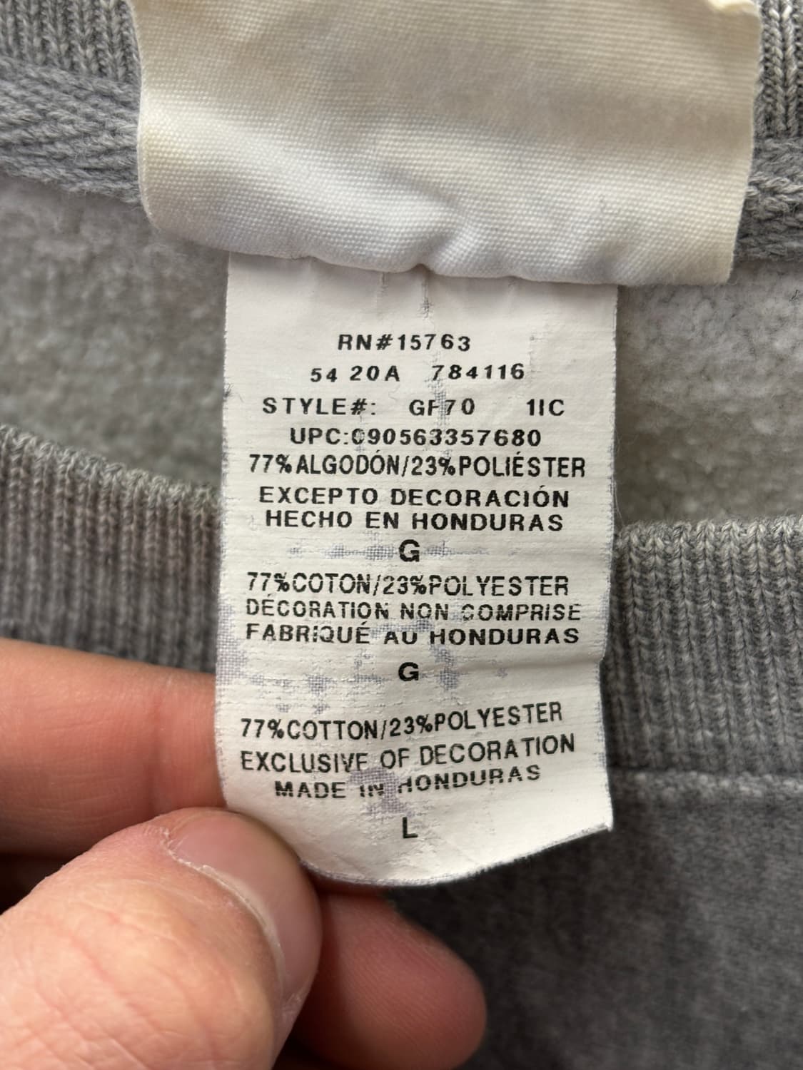 챔피온 리버스 위브 맨투맨 그레이 L 상품이미지5