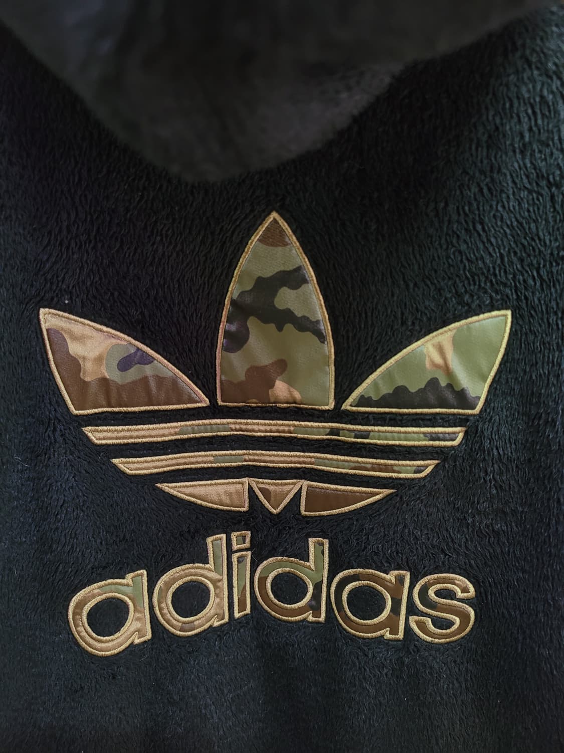 Adidas 아디다스 빅로고 카모 플리스 후리스 퍼 자켓 상품이미지3