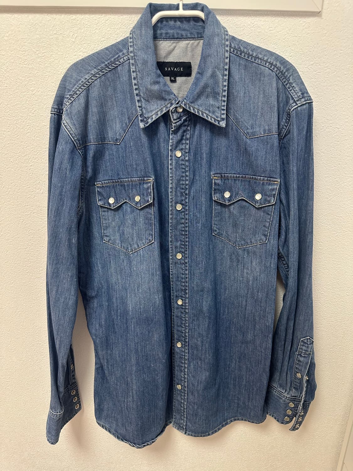 세비지 웨스턴 셔츠 XL사이즈 판매합니다 상품이미지1