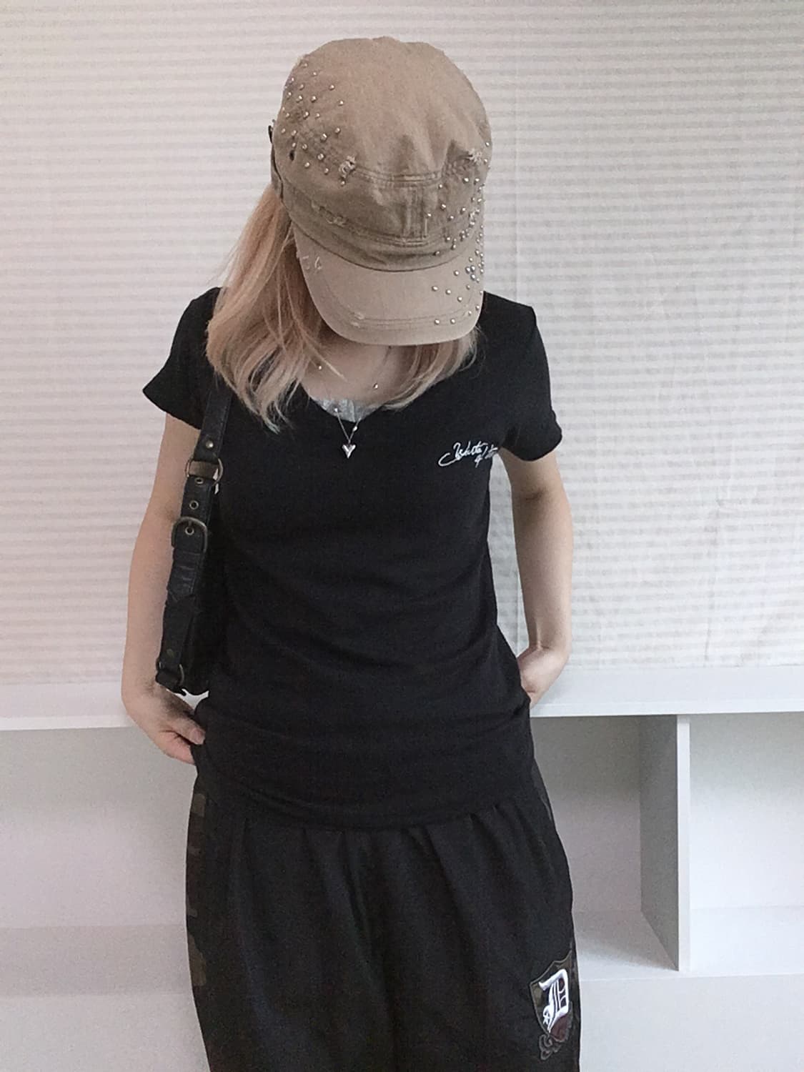 jpn vintage black y2k printing t shirt 상품이미지3