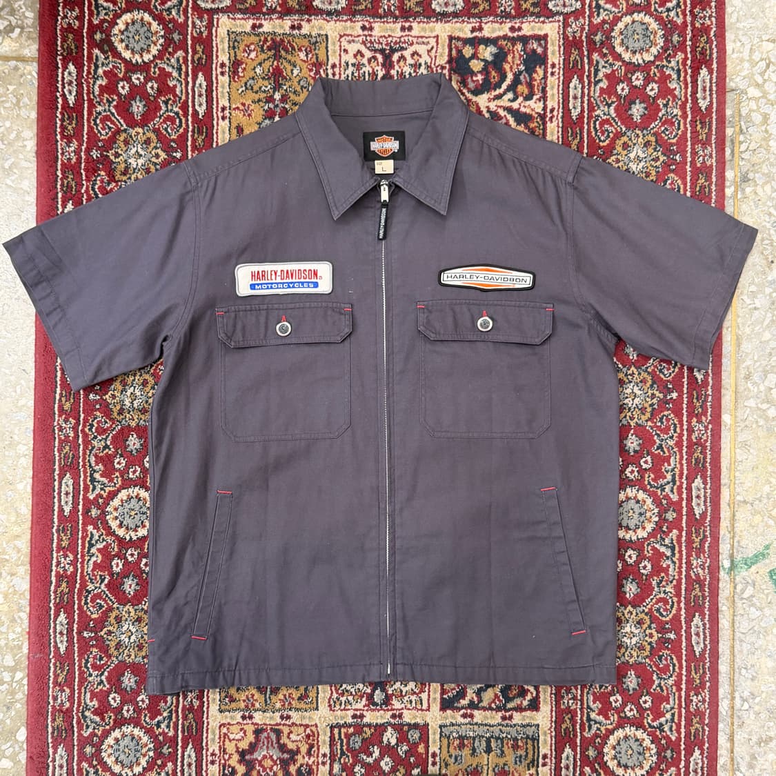 할리 데이비슨 반팔 워크 셔츠 [ 95-100 ] 상품이미지1