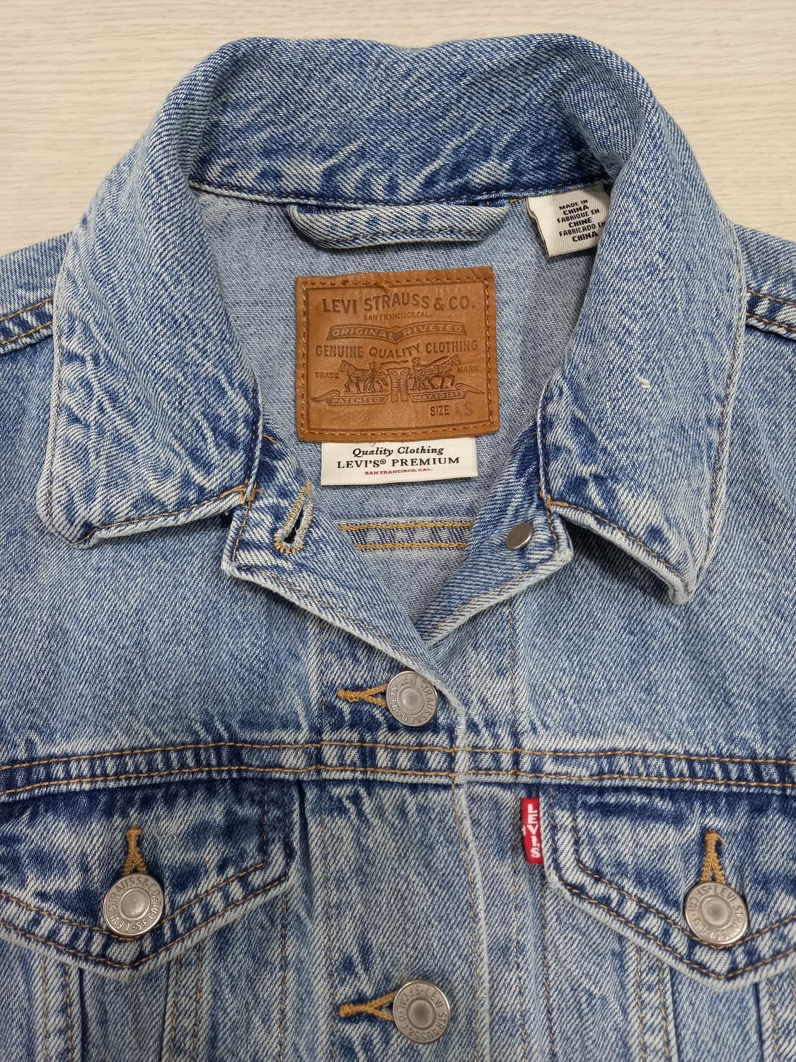 S85 리바이스 Primium 리오셀21% 데님자켓 연청 S-204 상품이미지4