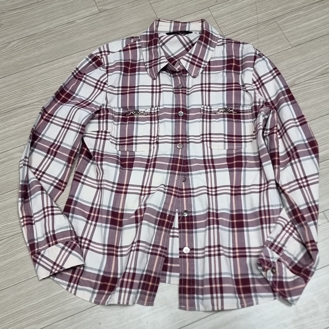 빈티지 닥스 90년대 체크 셔츠 남방 긴팔(100-105) 상품이미지1