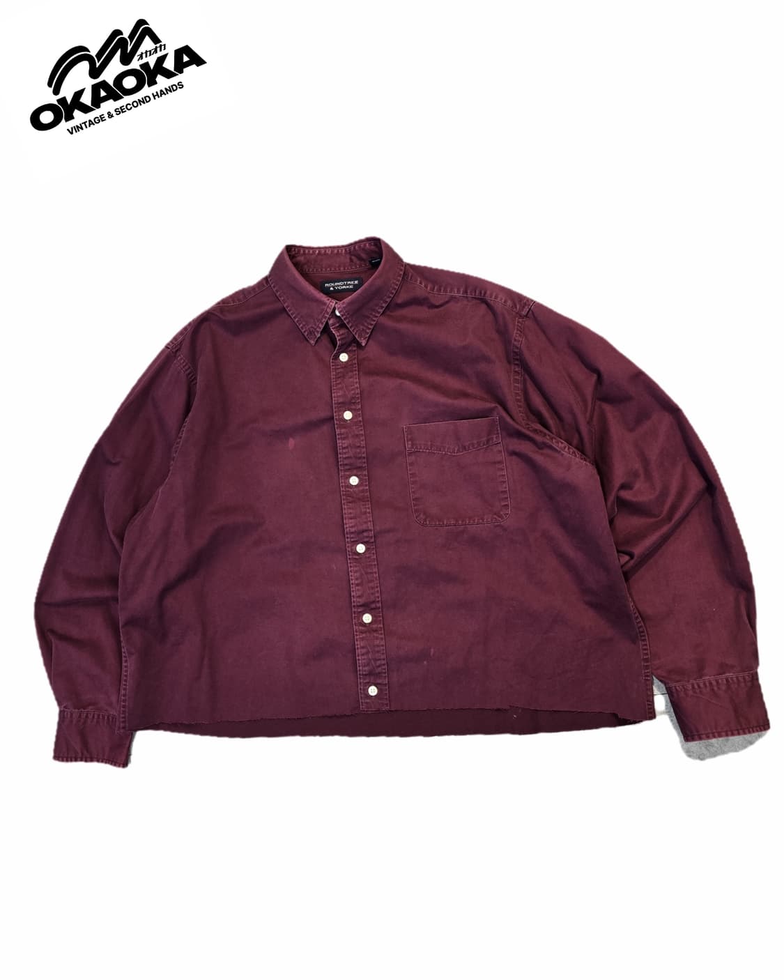 ROUNDTREE & YORKE 컷오프 크롭 셔츠 상품이미지1