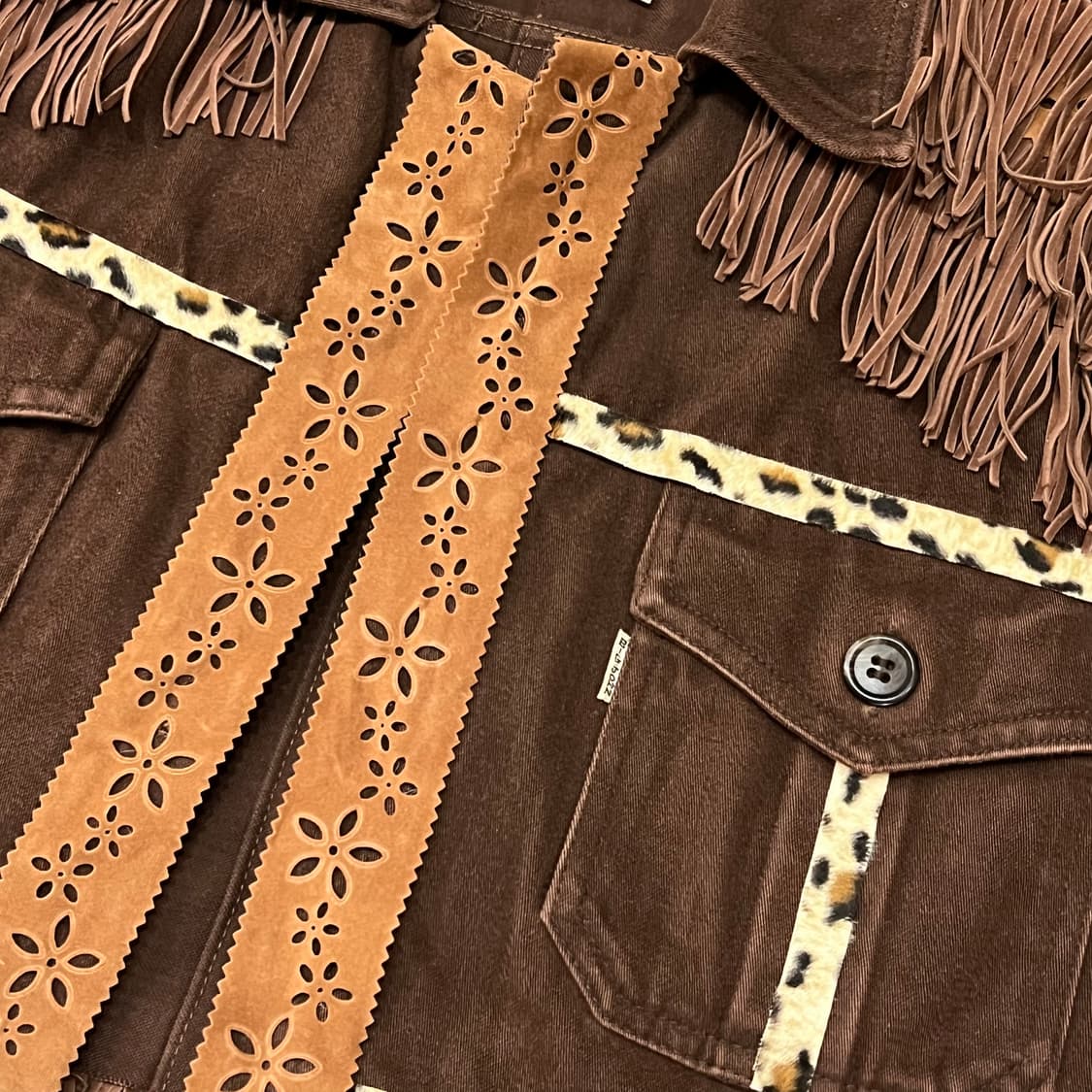  빅존 레더 프린지 베스트 y15734 상품이미지5