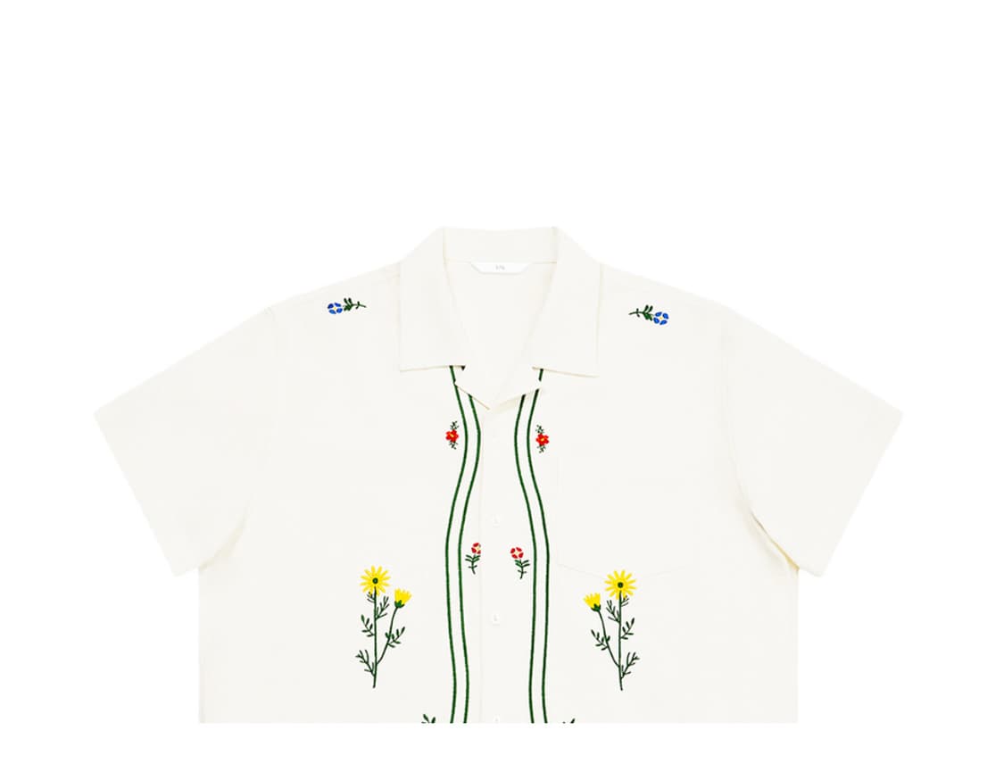 (삽니다)(m) STU Flowery Embroidery Shirt 상품이미지3