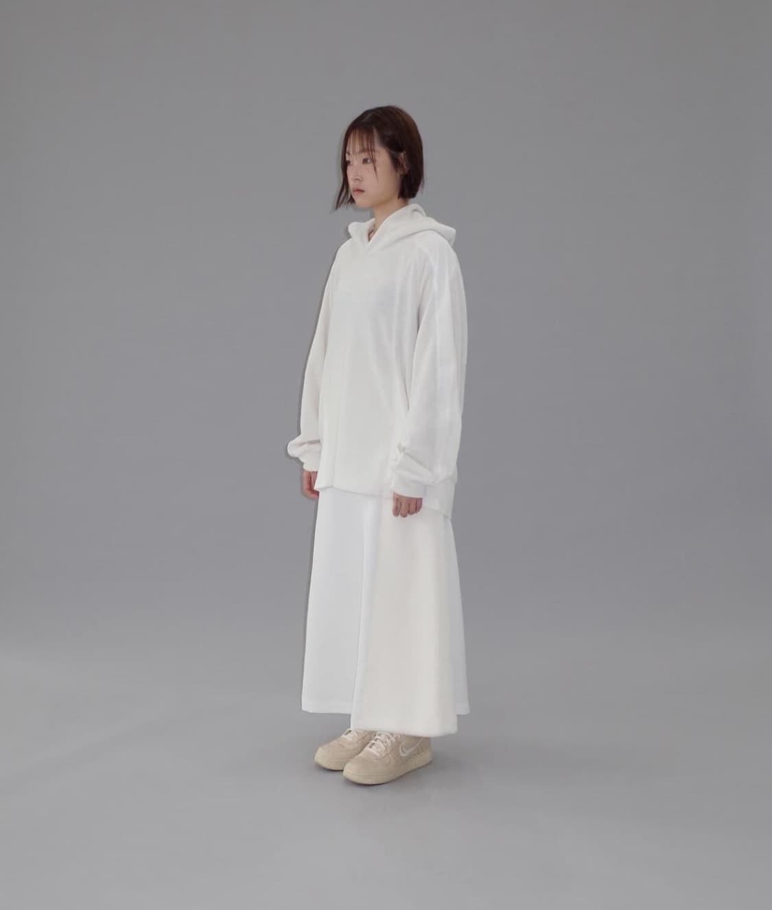 택포) jichoi aw23 frosted hoodie ivory 지초이 상품이미지2