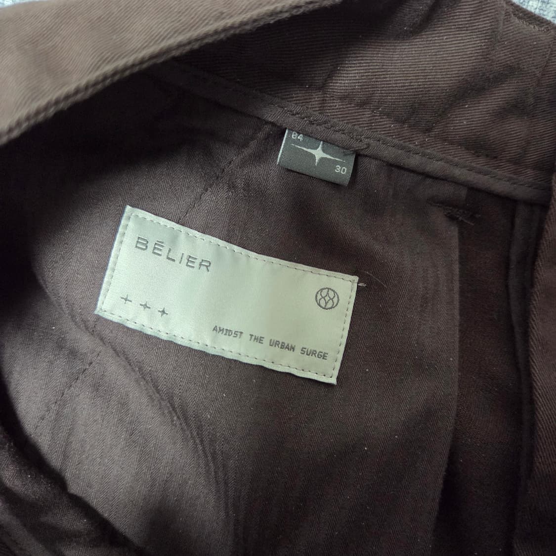 벨리에 미드 와이드 치노 팬츠 브라운 30 상품이미지8