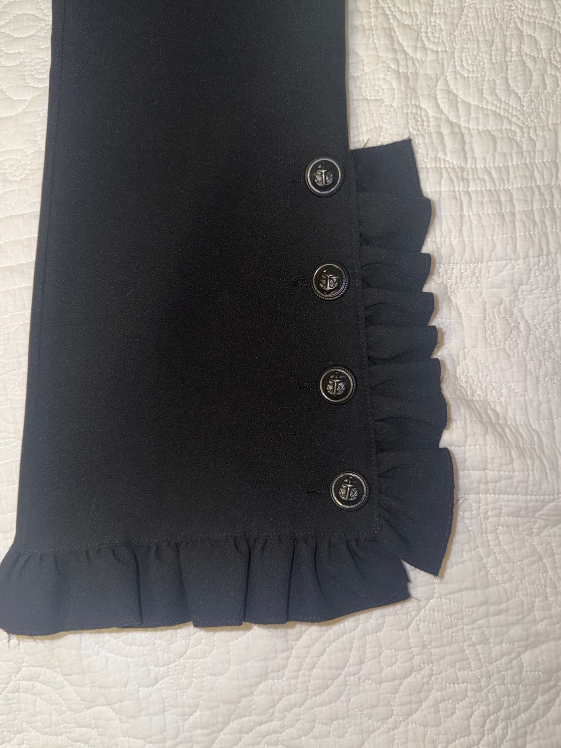 Msgm 러플 셔링 버튼 슬랙스 바지 블랙 이탈리아 55사이즈 상품이미지4