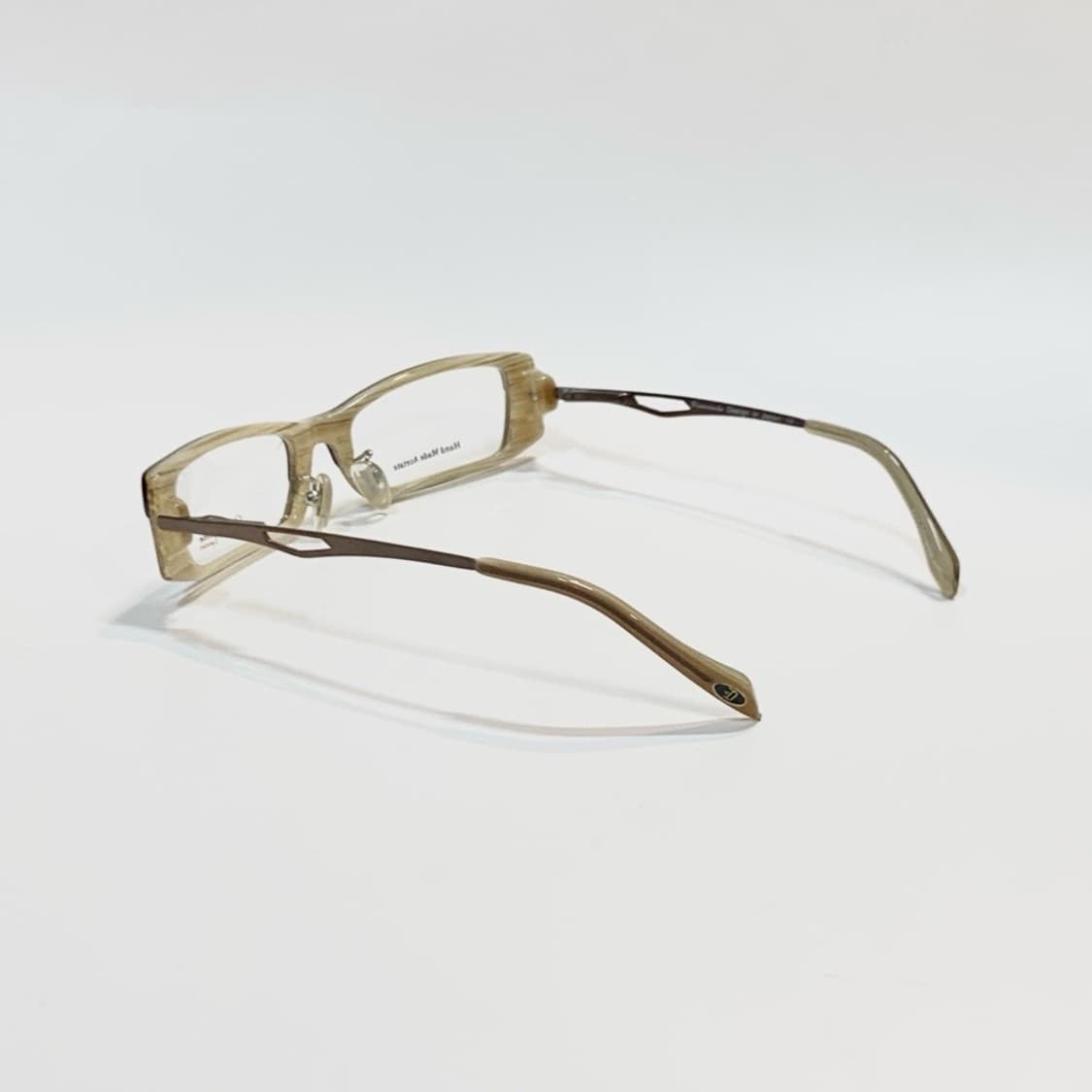 [픽키-678] 메탈 슬릿 브라운 투톤 아세테이트 사각 안경 상품이미지4