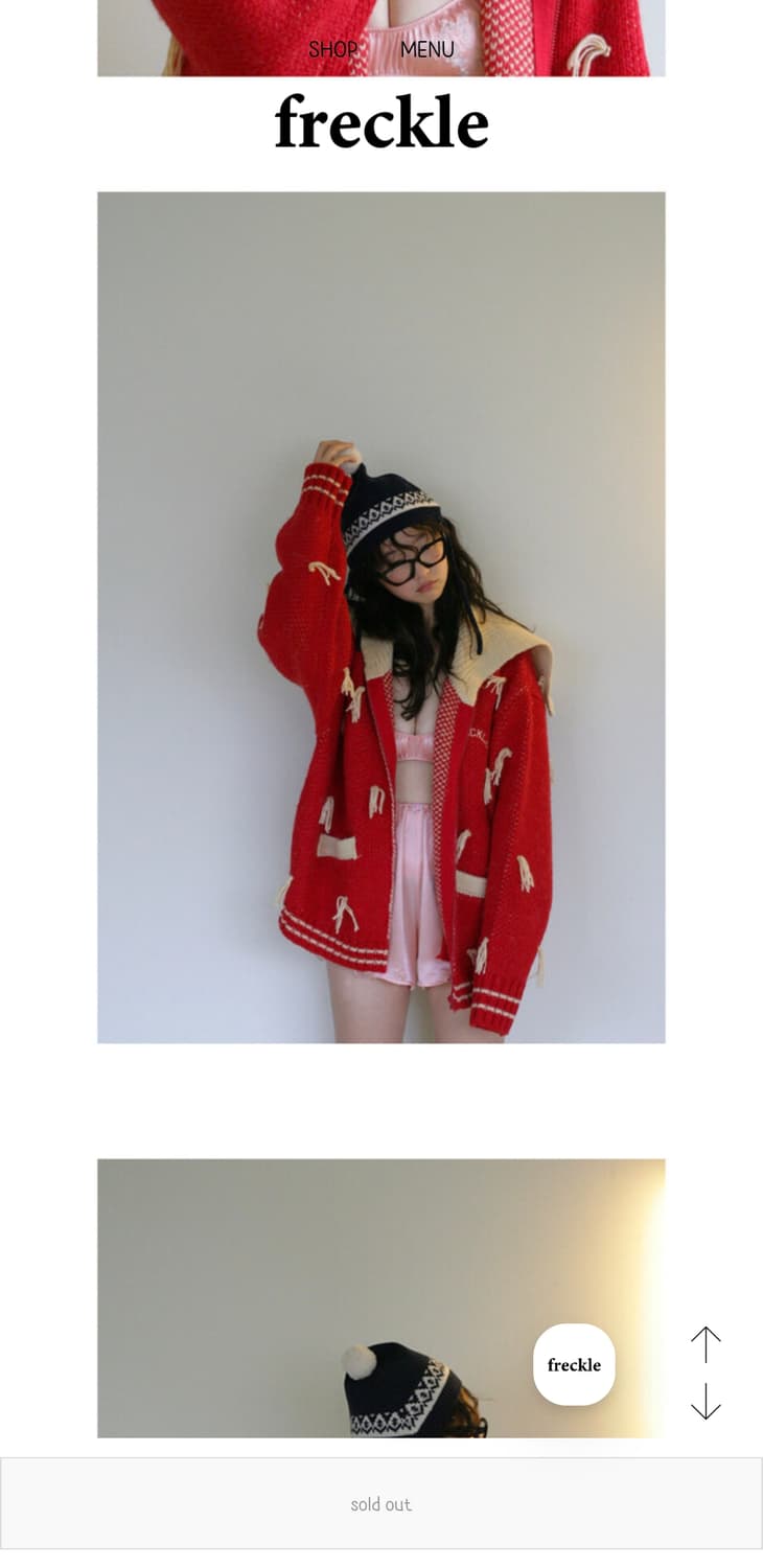 프레클 메이드 니트 퍼 울 후디 상품이미지1