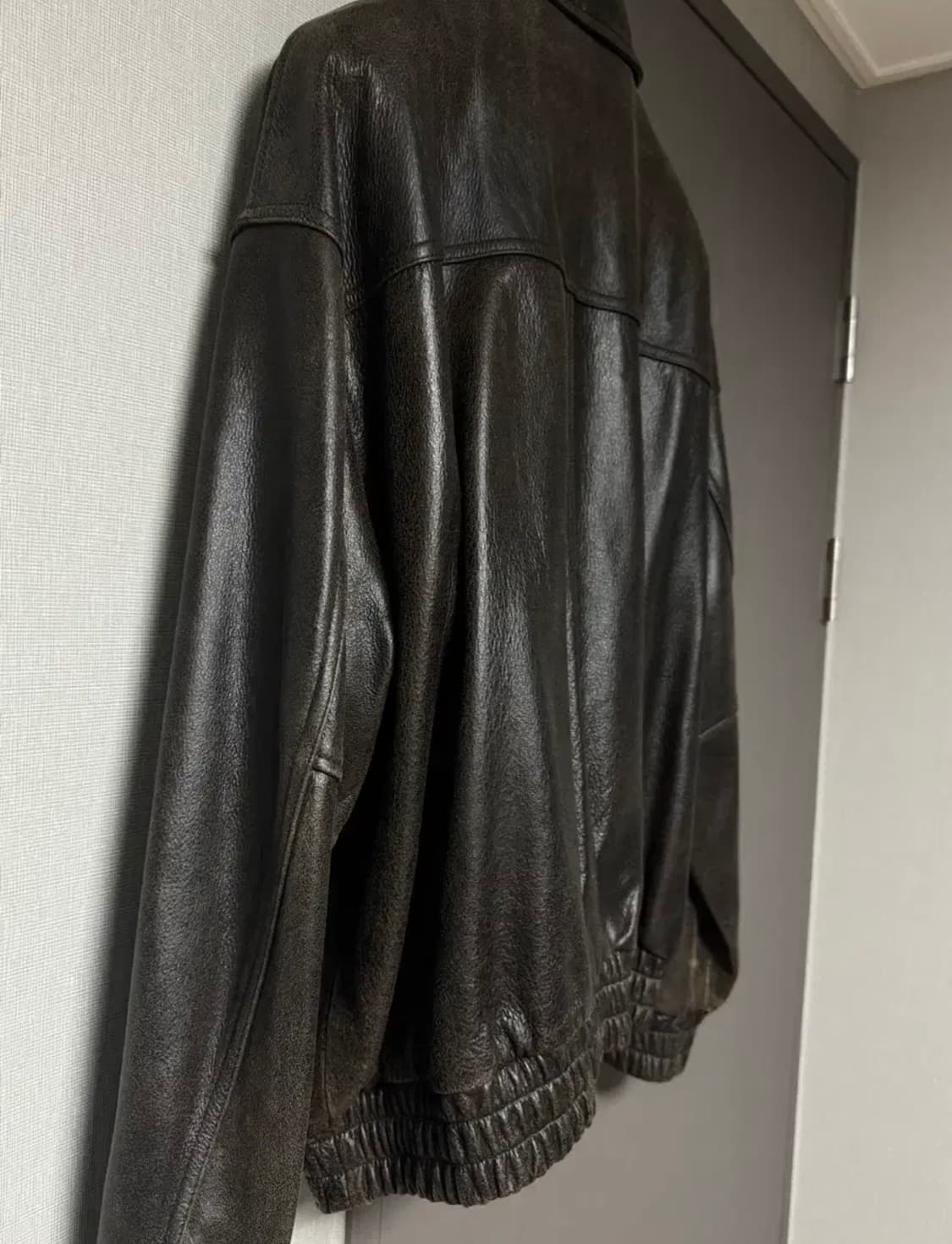 STU 오버핏 레더 자켓 M 상품이미지3