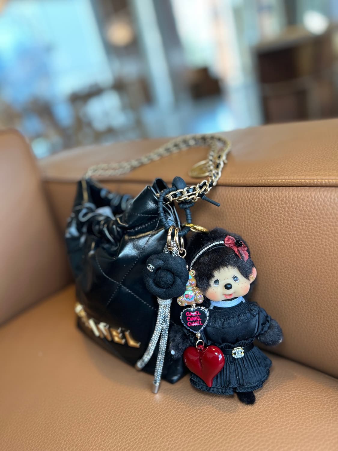 (69) ✨🖤정품몬치치커스텀_올블랙무드 레드하트포인트 상품이미지3