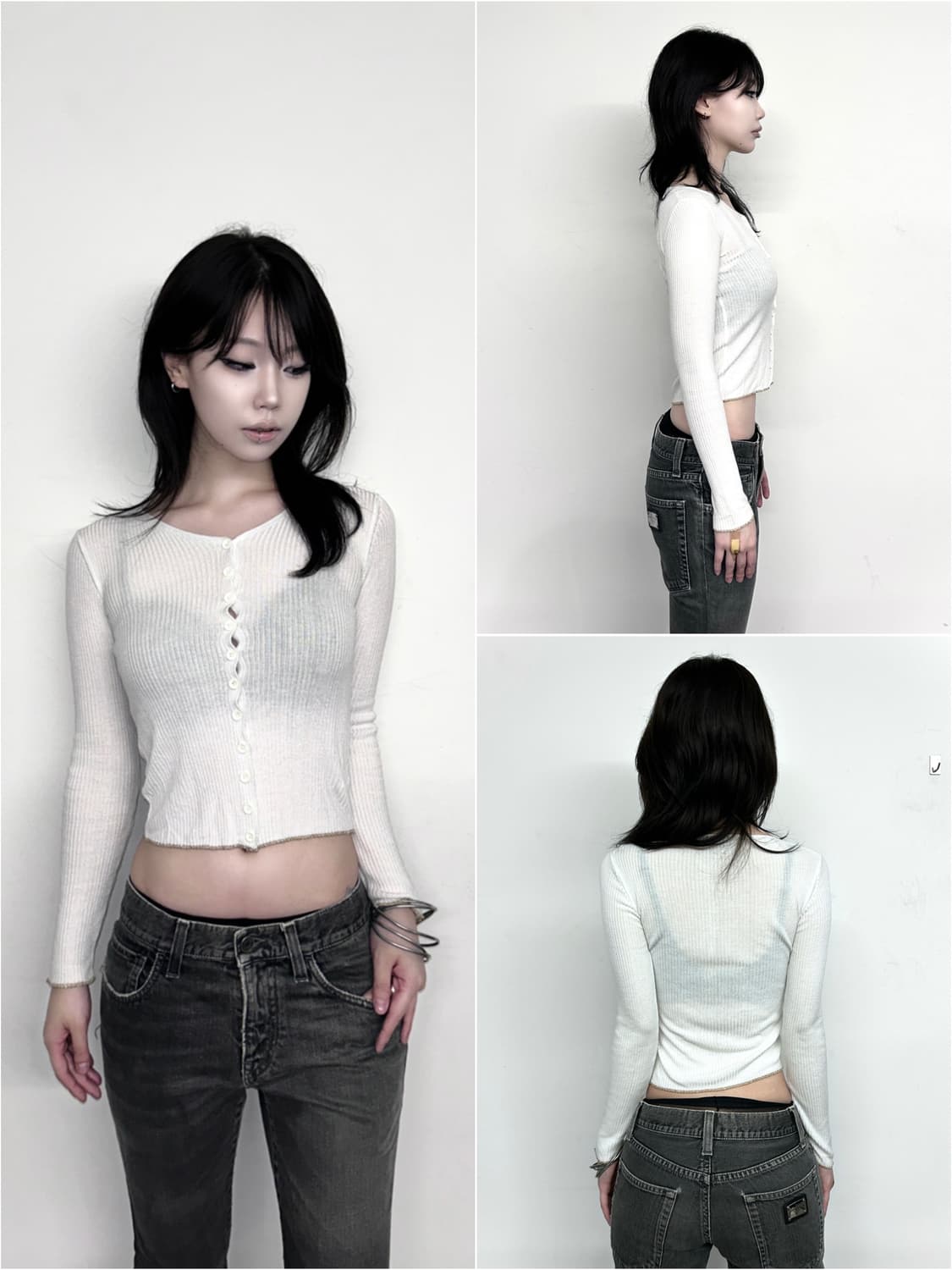 돌체앤가바나 골드 스티치 슬림 가디건  상품이미지1