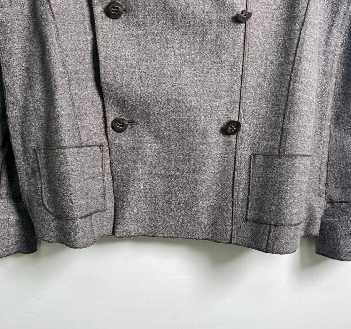 JPN VTG 빈티지 비대칭 하이넥 더블 브레스트 자켓 상품이미지6