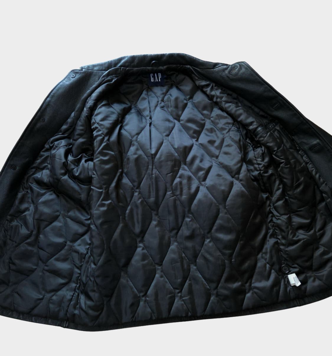 (M) 90s 올드갭 Rare 소가죽 레더 카코트 Old gap 상품이미지5