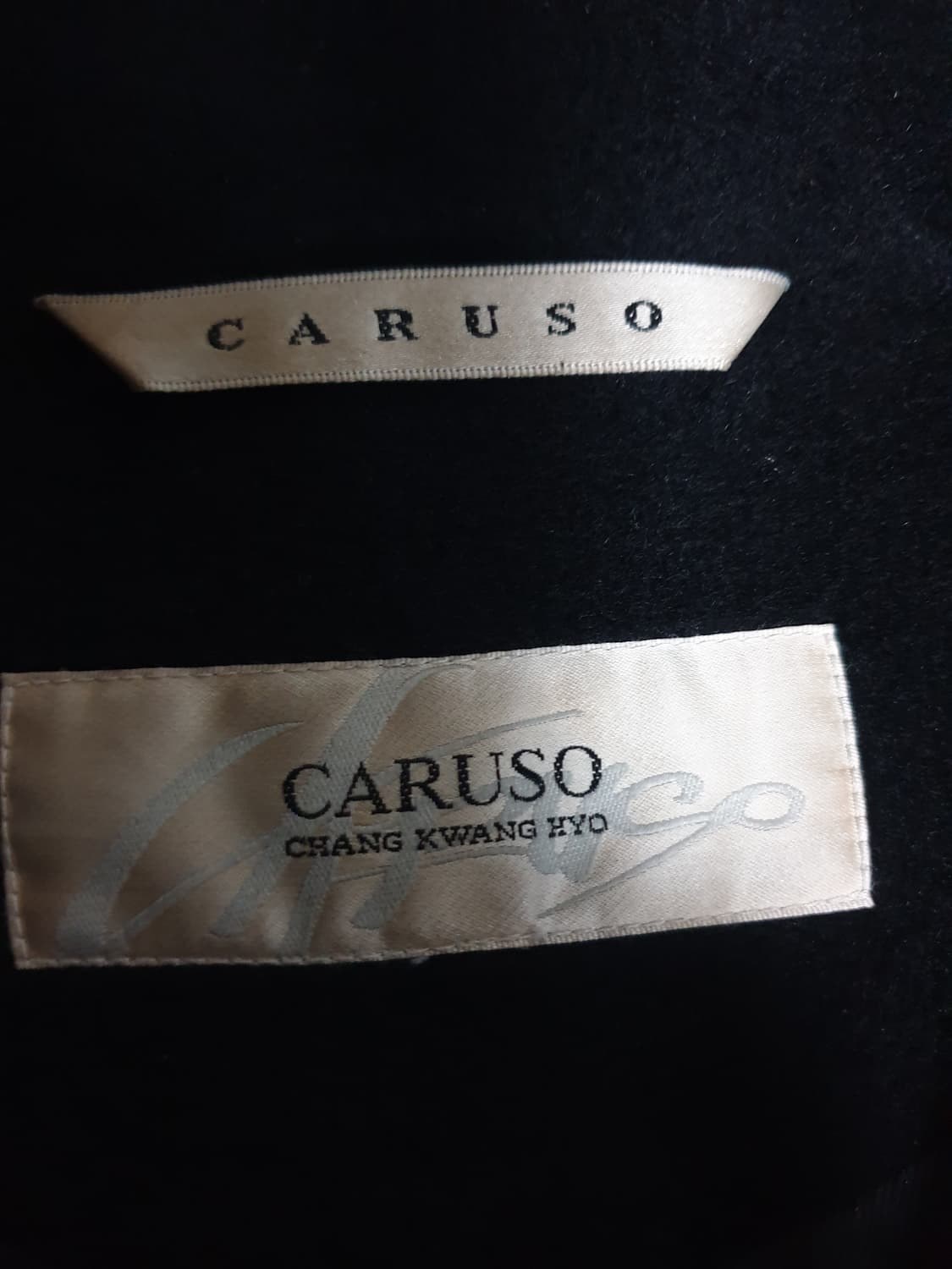 (한정판) 카루소 장광효 컬렉션 앙고라70% 미디코트 블랙 (77사이즈) 상품이미지3