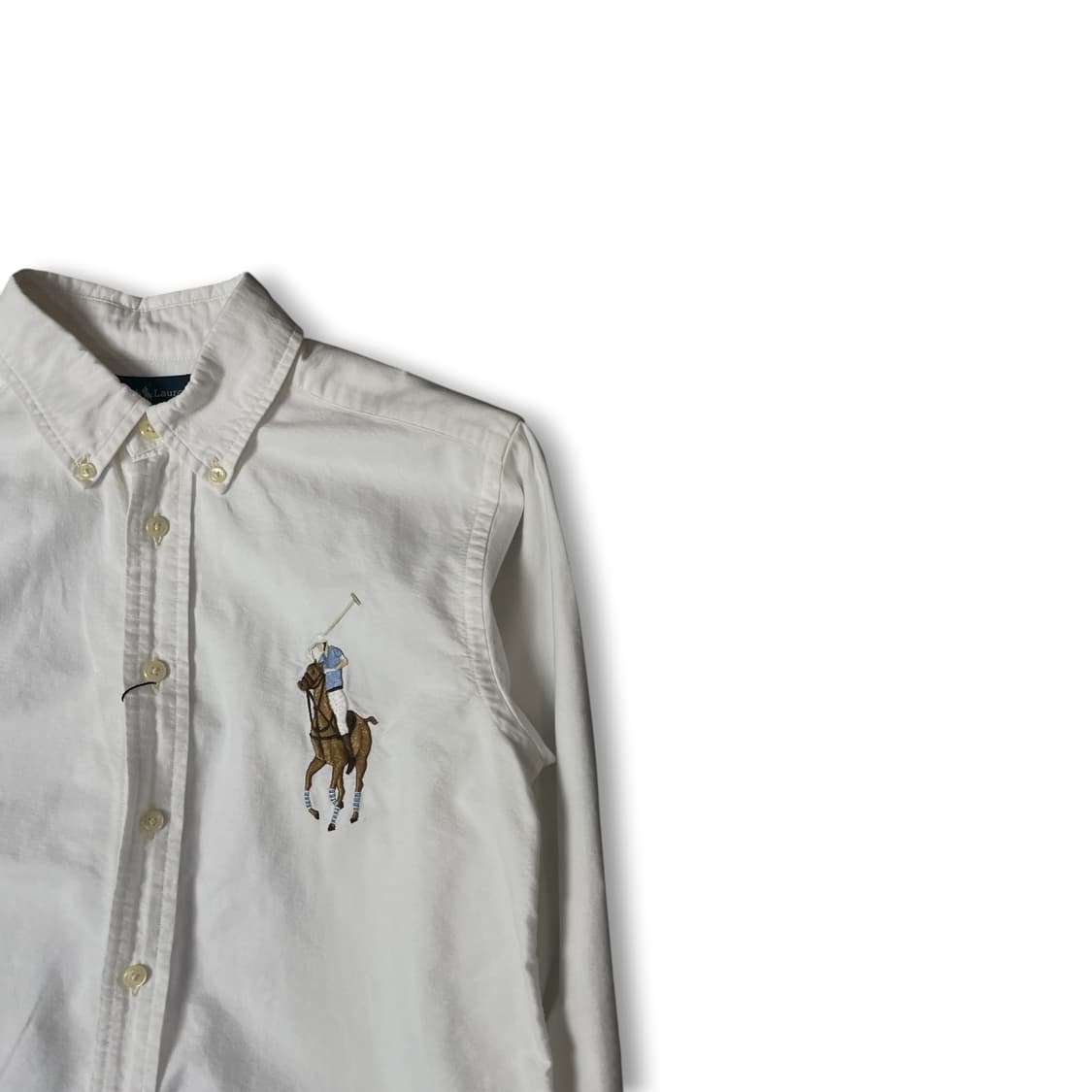 폴로 랄프로렌 화이트 빅포니 긴팔 셔츠 M 상품이미지2