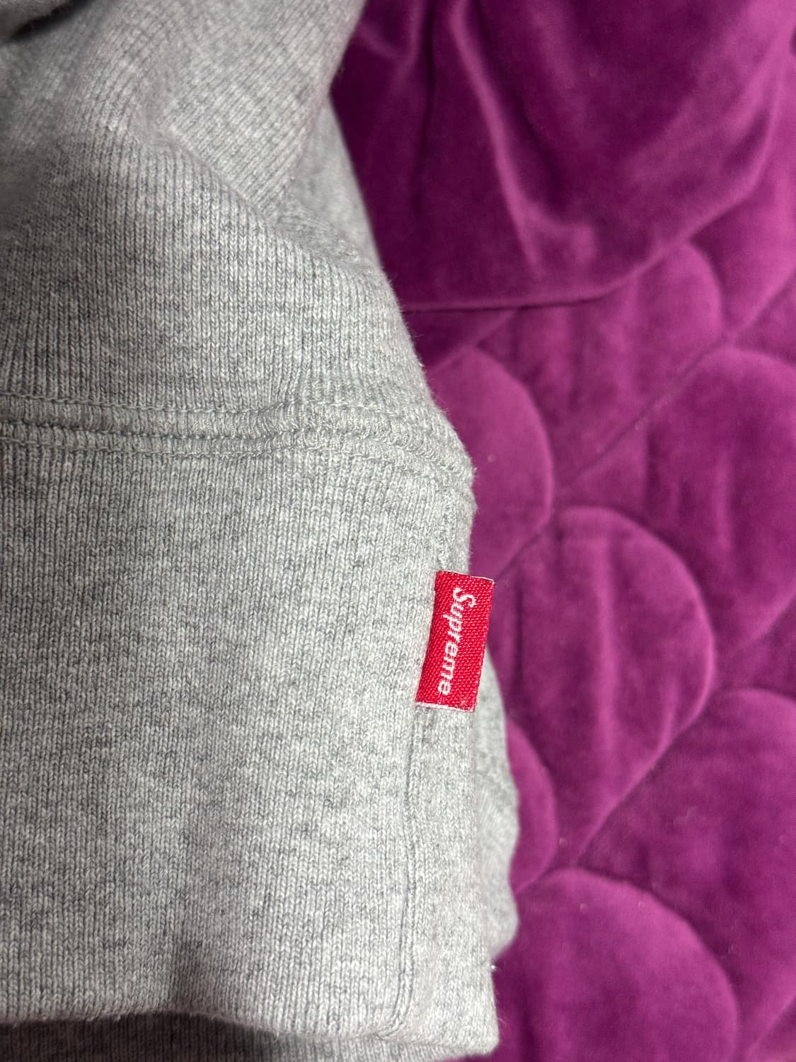 21FW 슈프림 펄 로고 후드 스웨트셔츠 그레이 XL 상품이미지5