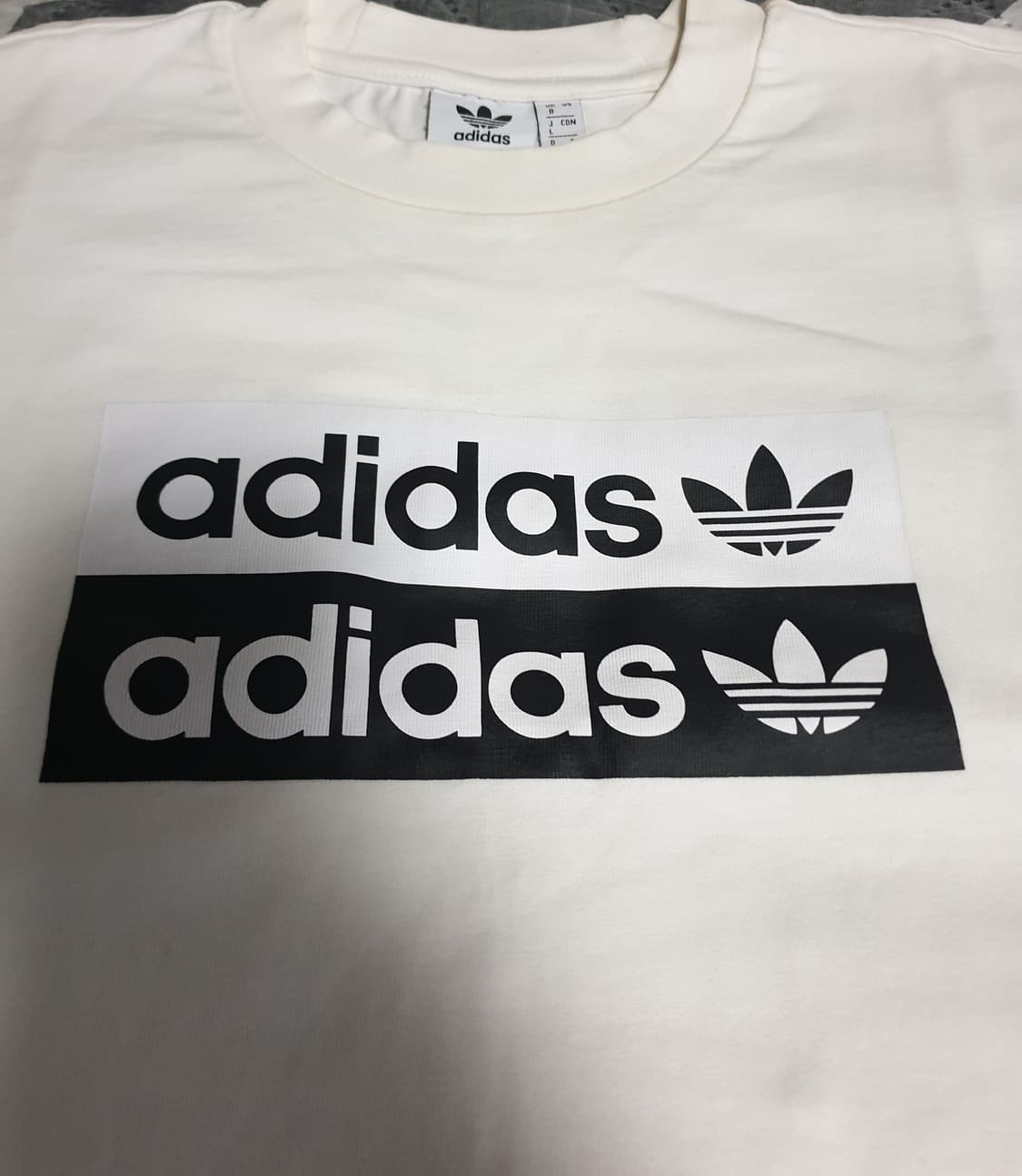 아디다스 더블 파이어버드 코튼 반팔티 화이트 (L) 상품이미지2