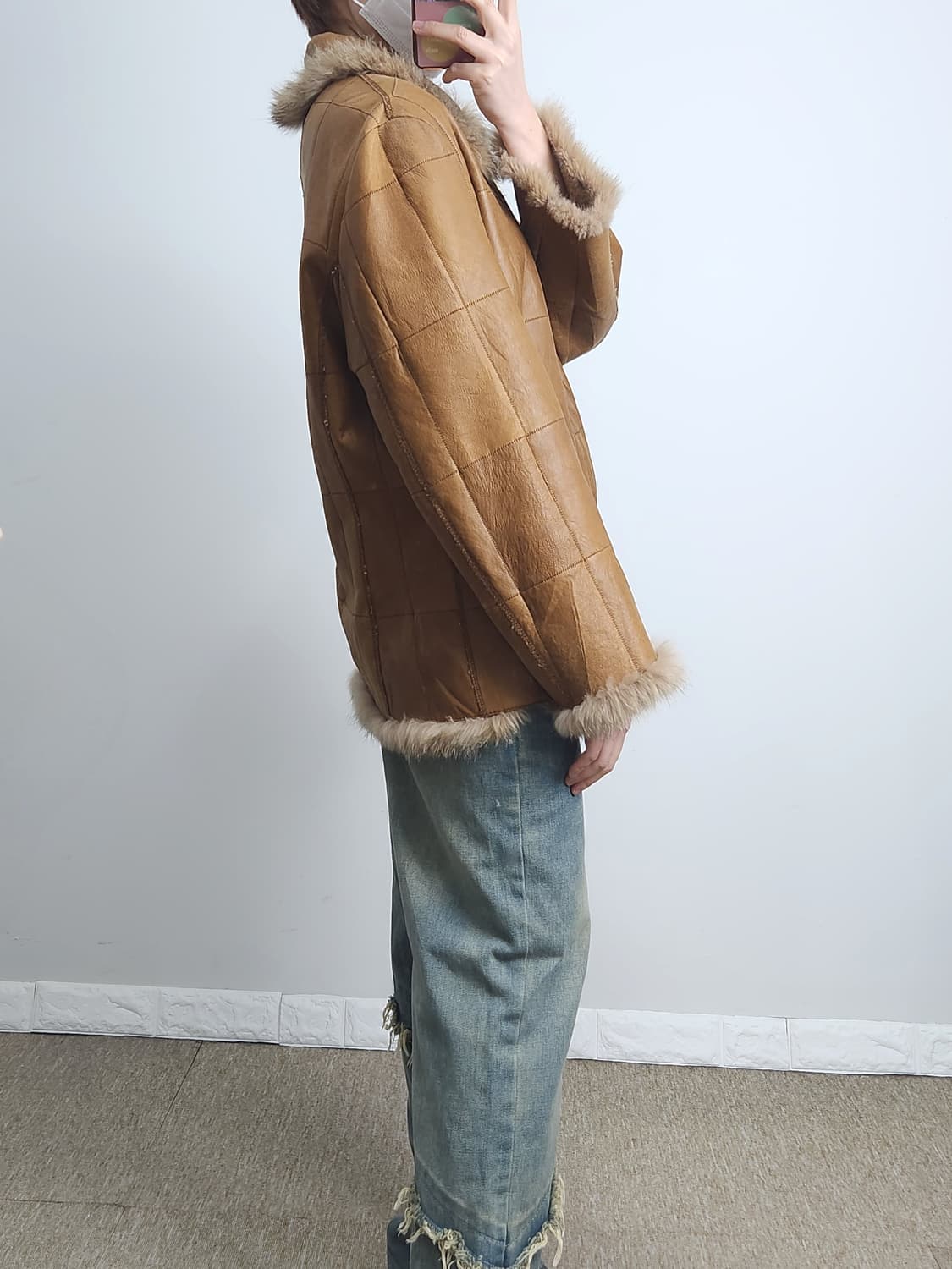 (Christ) 퍼 레더 자켓 상품이미지3