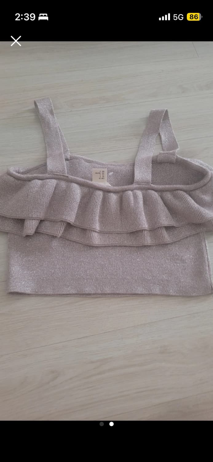 프릴 오프숄더 니트 탑 상품이미지2