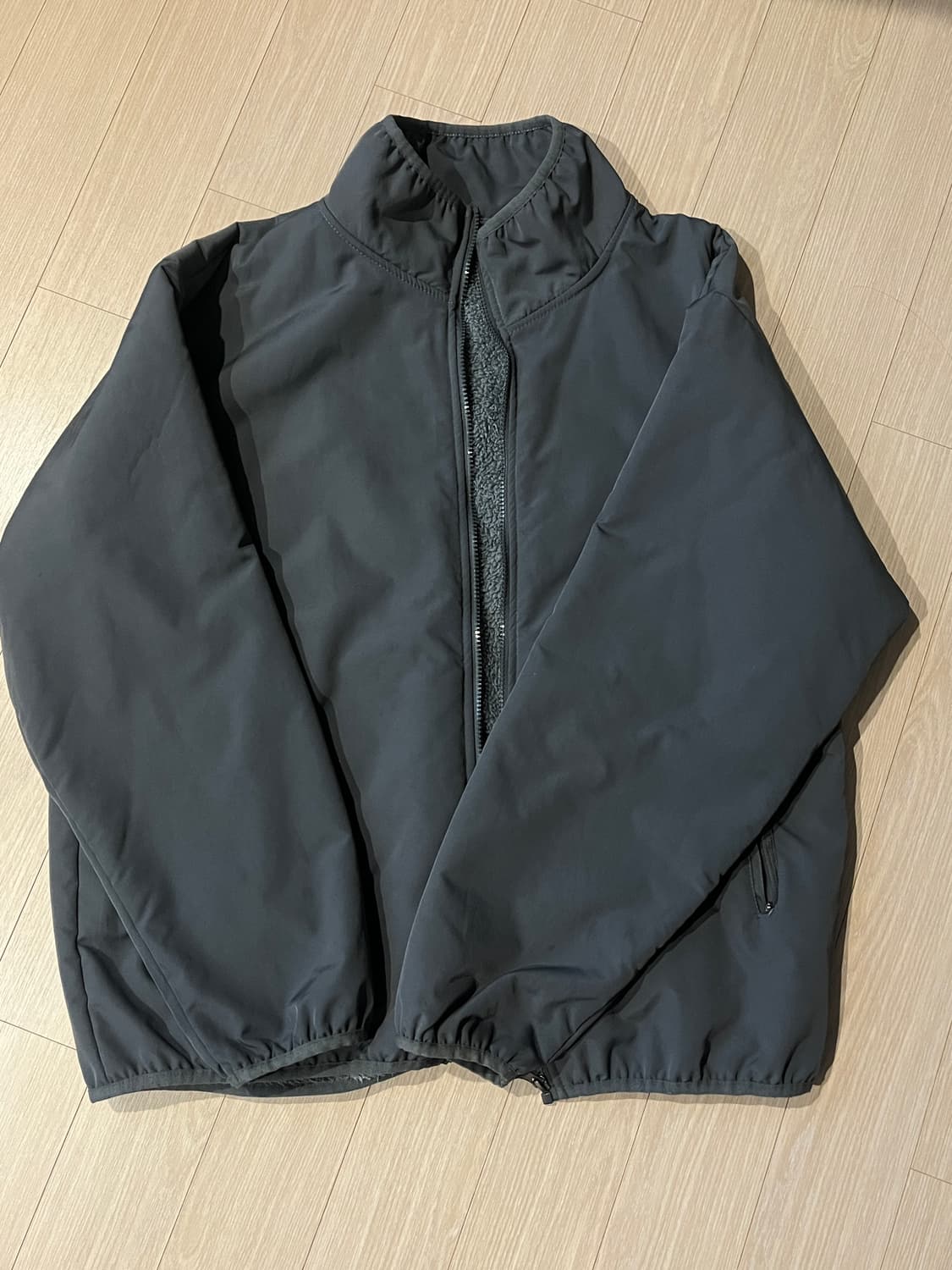 플리스 후리스 그레이 점퍼 오버핏 자켓 집업 남성 남자 유니클로 상품이미지4