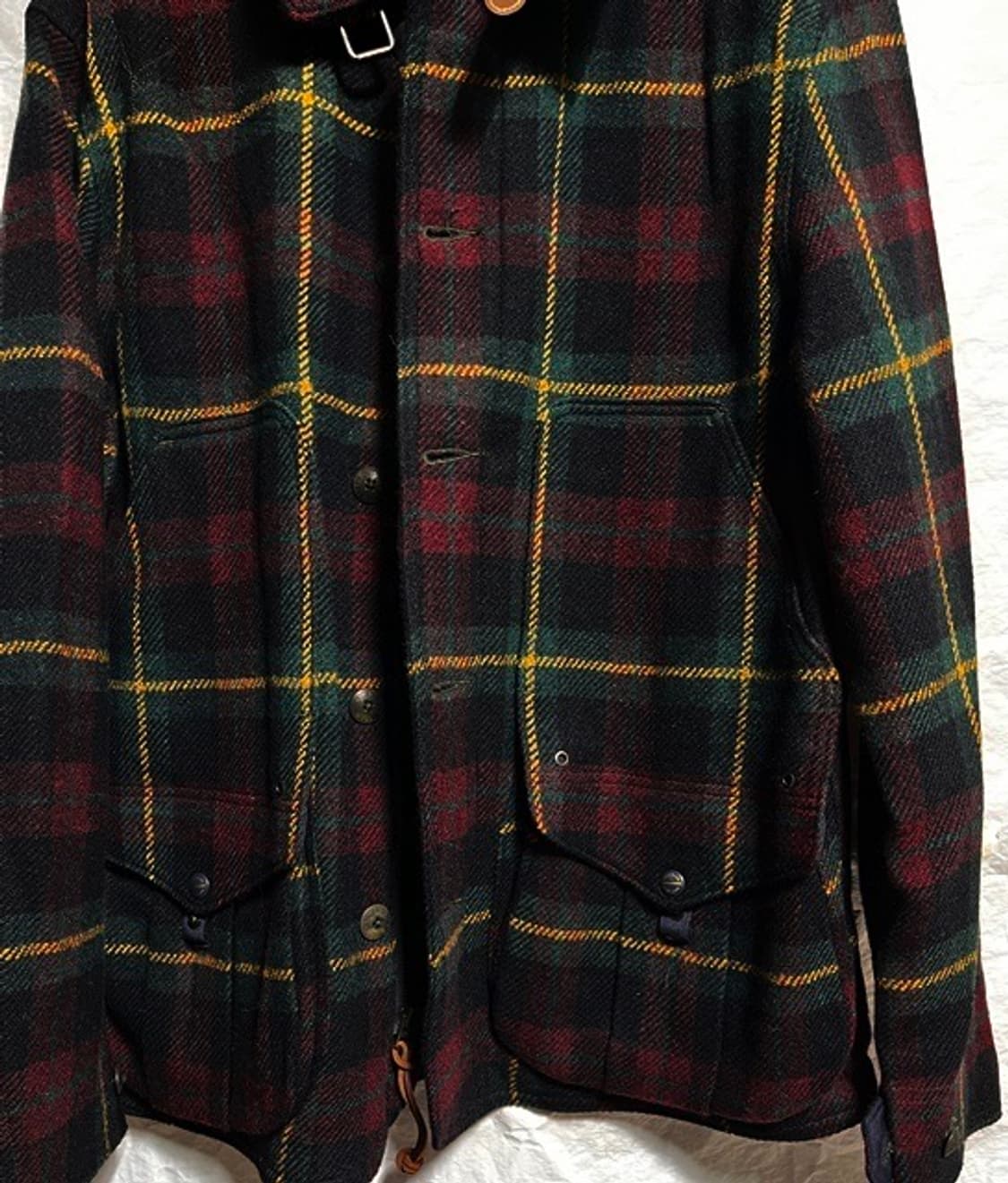 새제품 레어템 폴로랄프로렌 알파카 울 헌팅 타탄 자켓 큰 M 상품이미지3