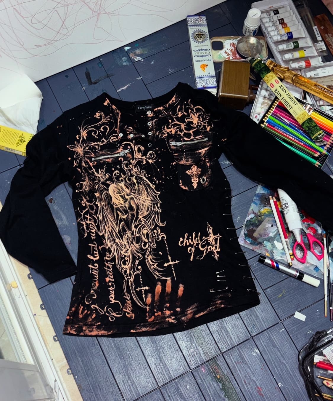 커스텀 펑크 티셔츠 상품이미지1