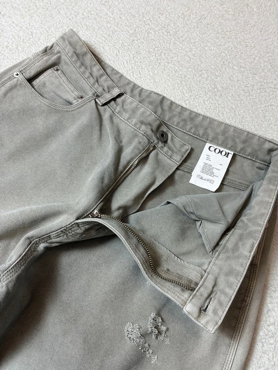 쿠어 COOR 오버 다잉 카펜터 피그먼트 데님 팬츠 PN7653 상품이미지3