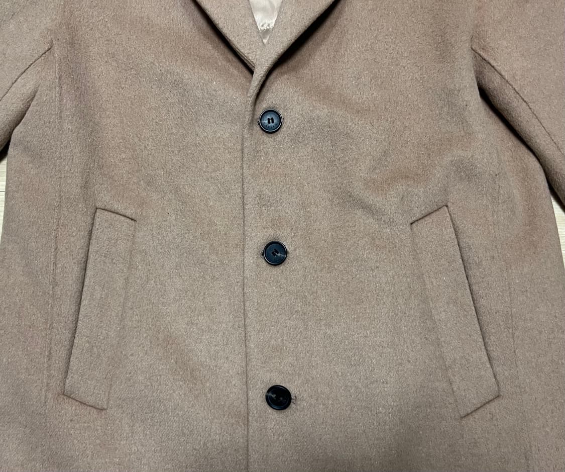 [95] 앤듀 캐시미어 블렌디드 코트 세미오버핏 카멜 상품이미지4