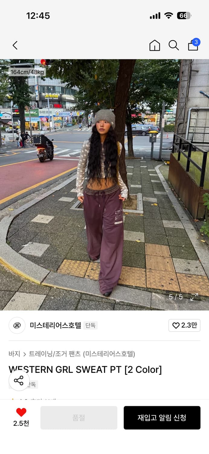 더 미스테리어스 호텔 웨스턴걸 스웻팬츠 퍼플 상품이미지2