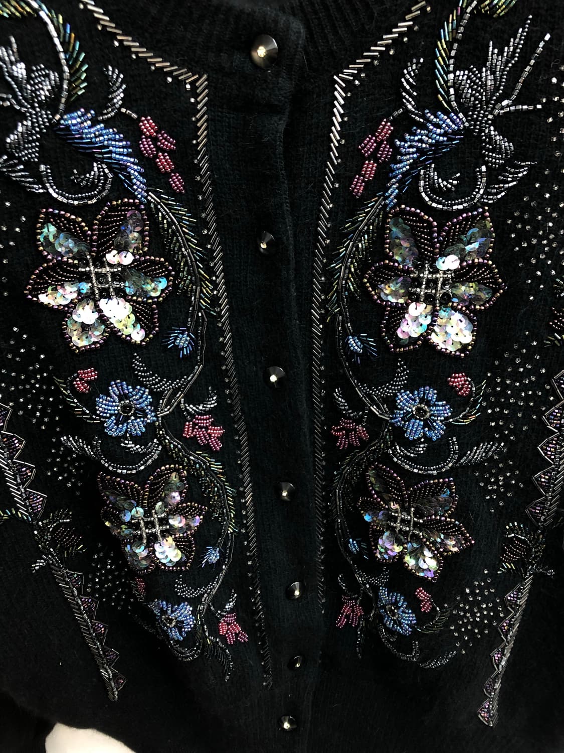 black shell beads cardigan 상품이미지4