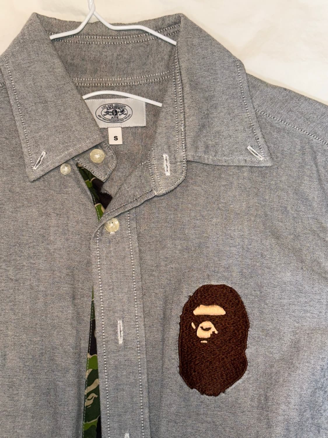 BAPE 베이프 빅 사루 옥스퍼드 셔츠 S 상품이미지2