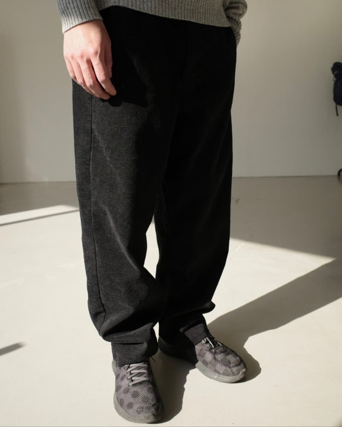 homly 홈리 dual weave pants black 상품이미지1