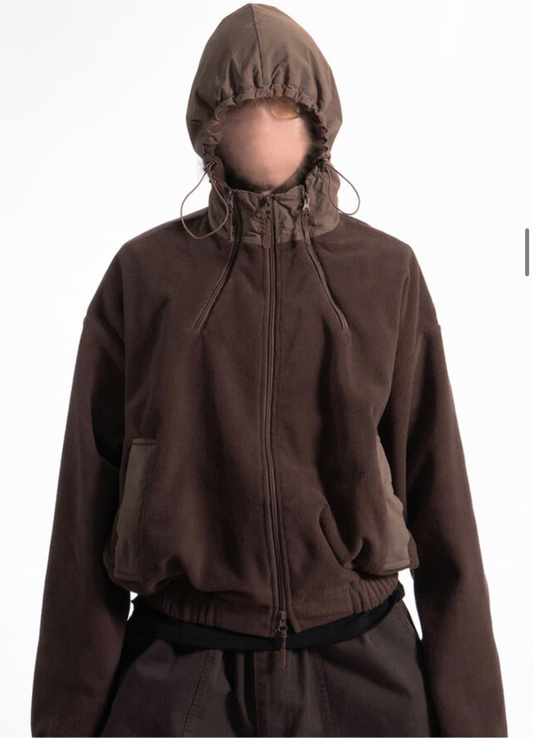 neck side cropped fleece jumper 상품이미지2