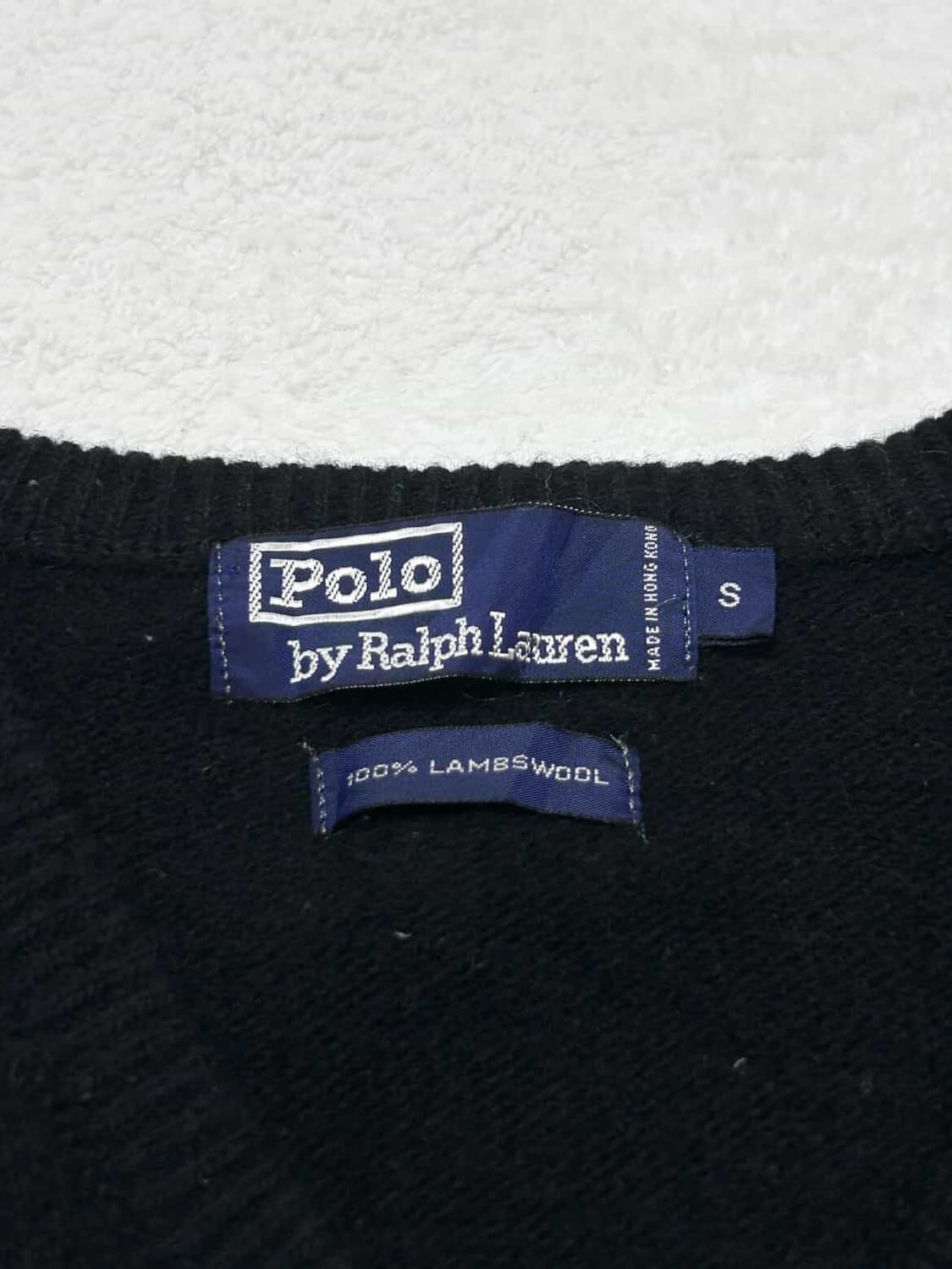 폴로 블랙 램스울 브이넥니트 상품이미지6