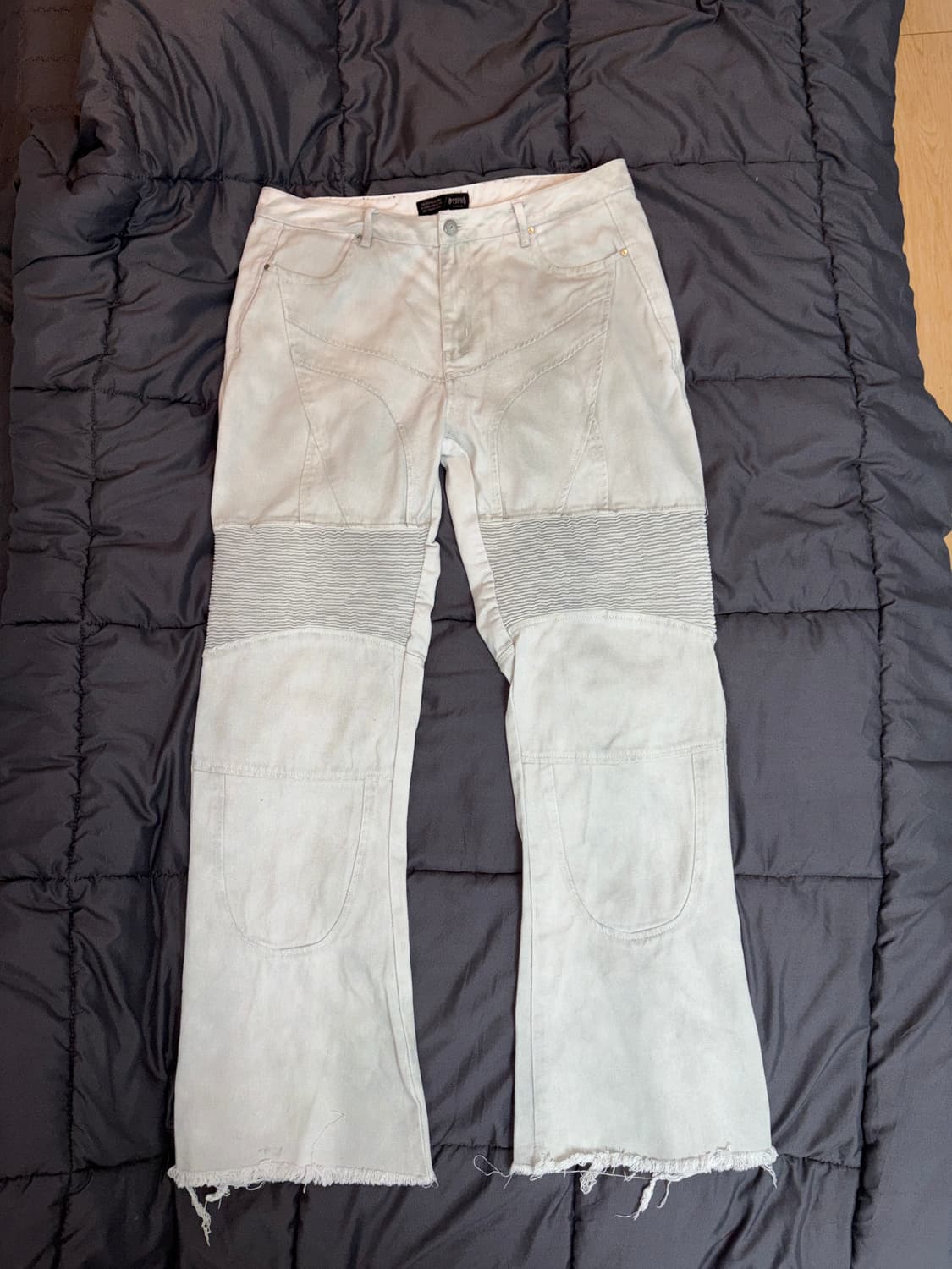 [32] 빈티지 바이커 절개 플레어데님  상품이미지2