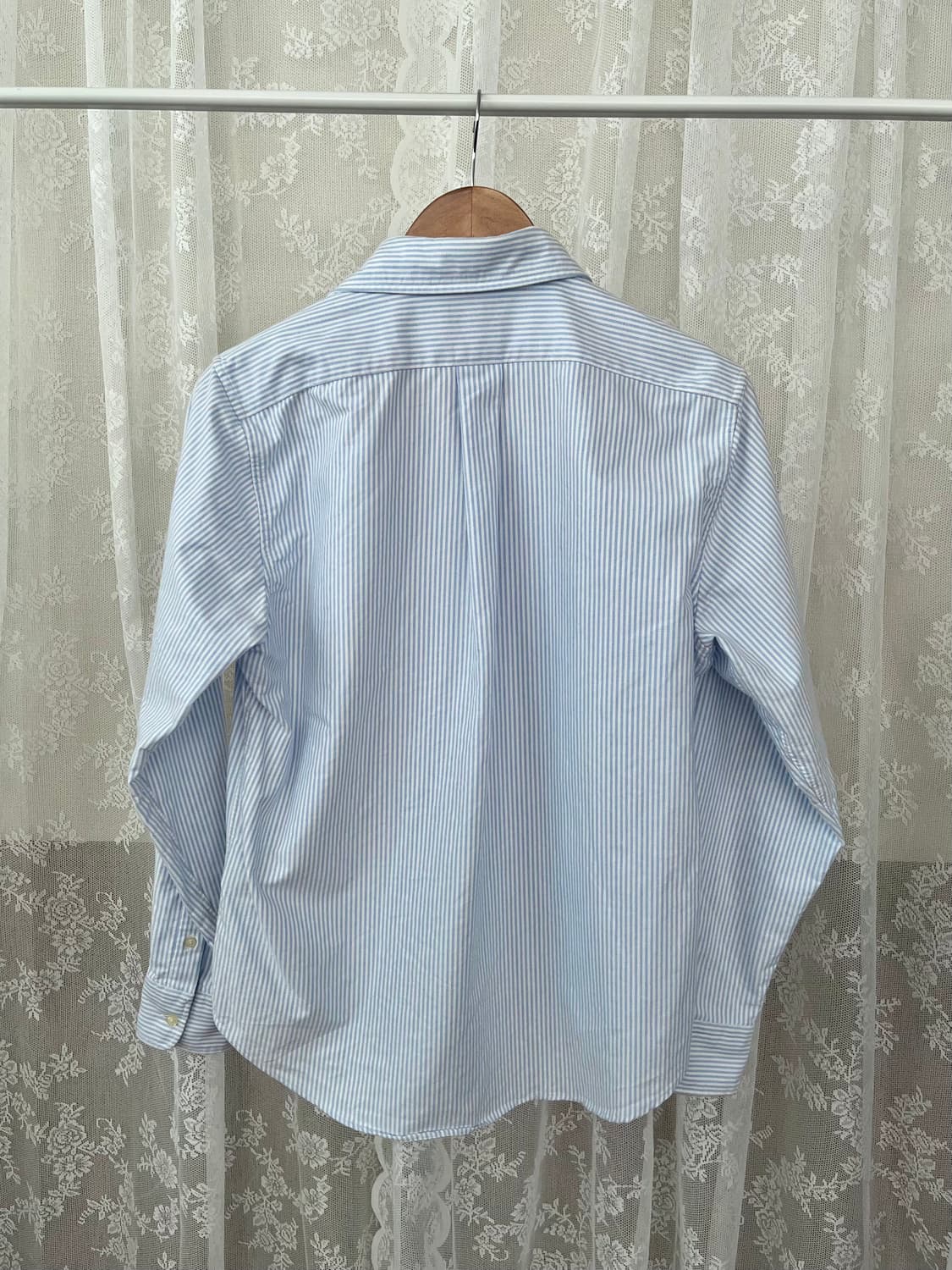 M) 폴로 랄프로렌 신형 여성 스트라이프 셔츠 하늘색 상품이미지2