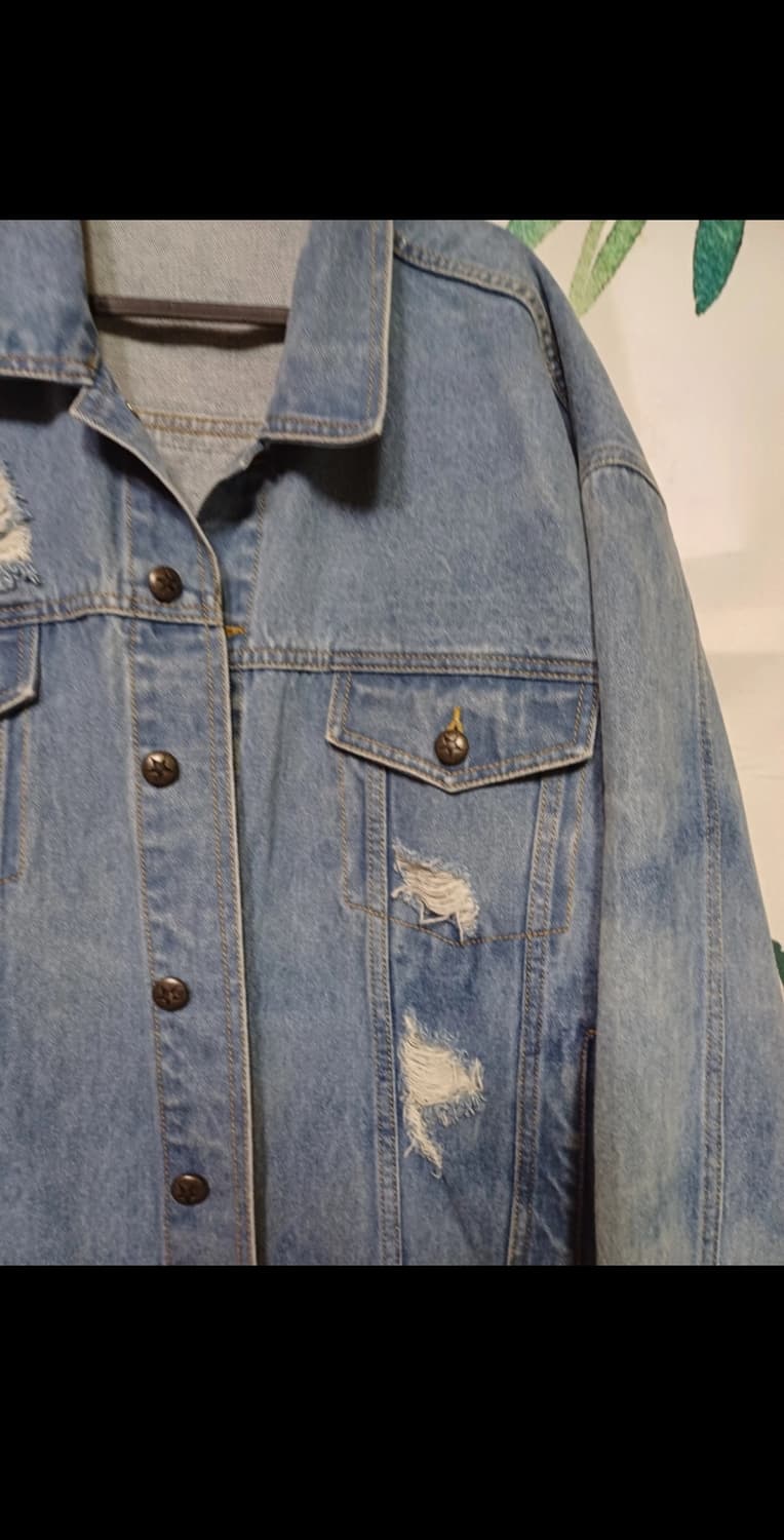 유니크 오버핏 아트 청자켓 105 상품이미지4