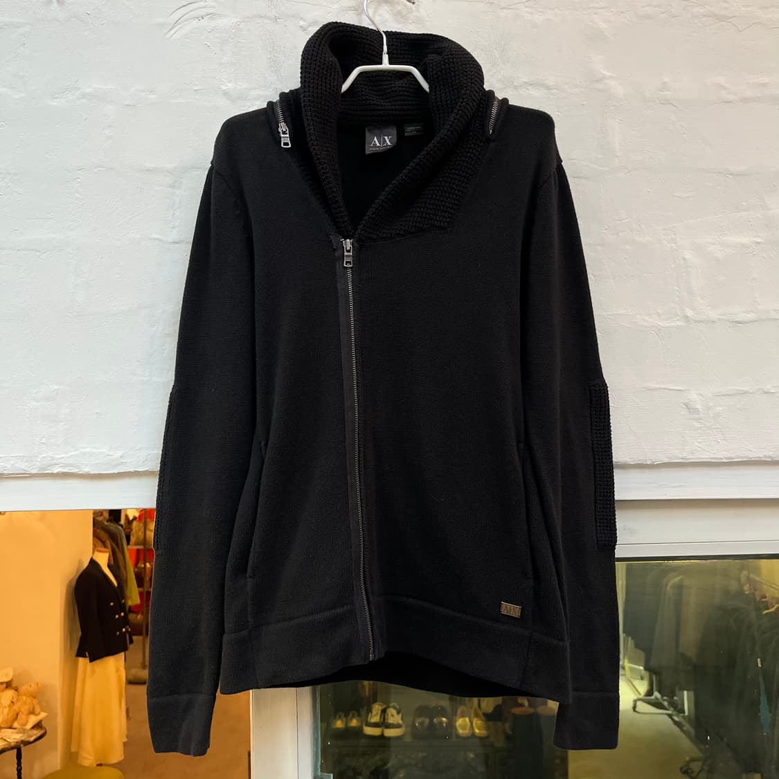 Armani Exchange 아르마니 익스체인지 블랙 니트 집업 S 상품이미지1