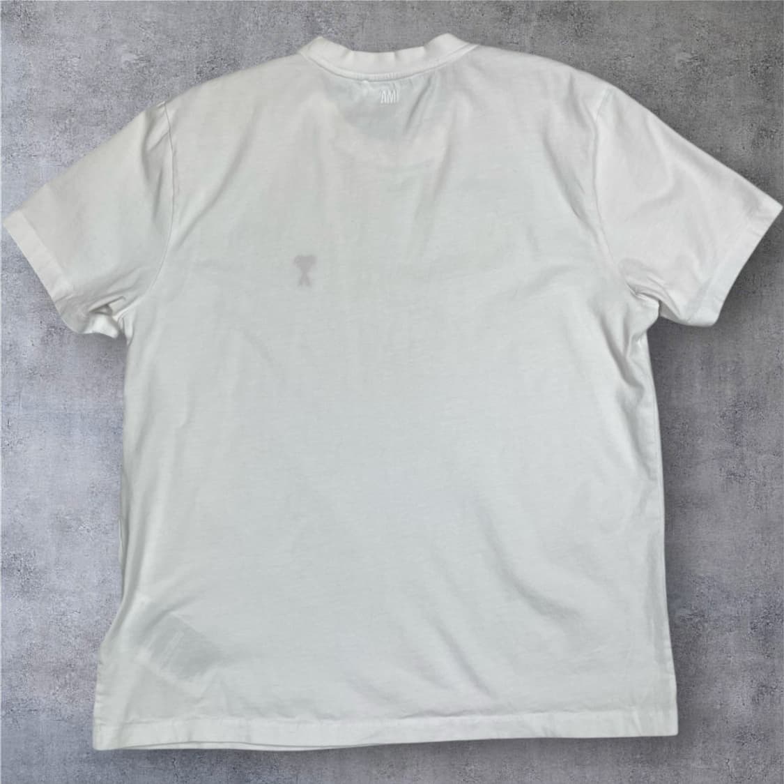 아미 Ami 화이트 스몰 하트 로고 반팔 티셔츠 L 상품이미지6