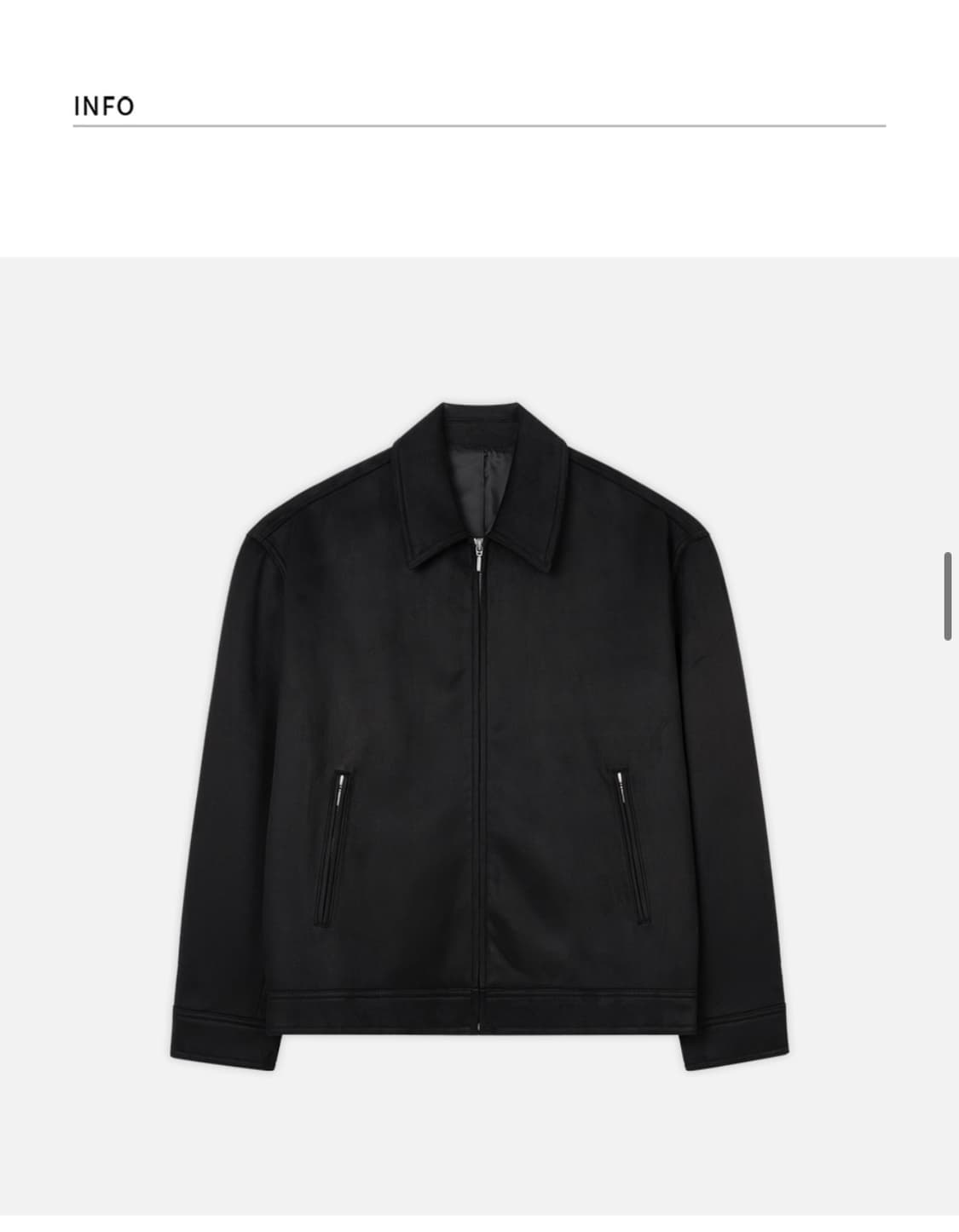 (새상품)(XL) 드로우핏 리에디션 스웨이드 자켓 [BLACK] 상품이미지7