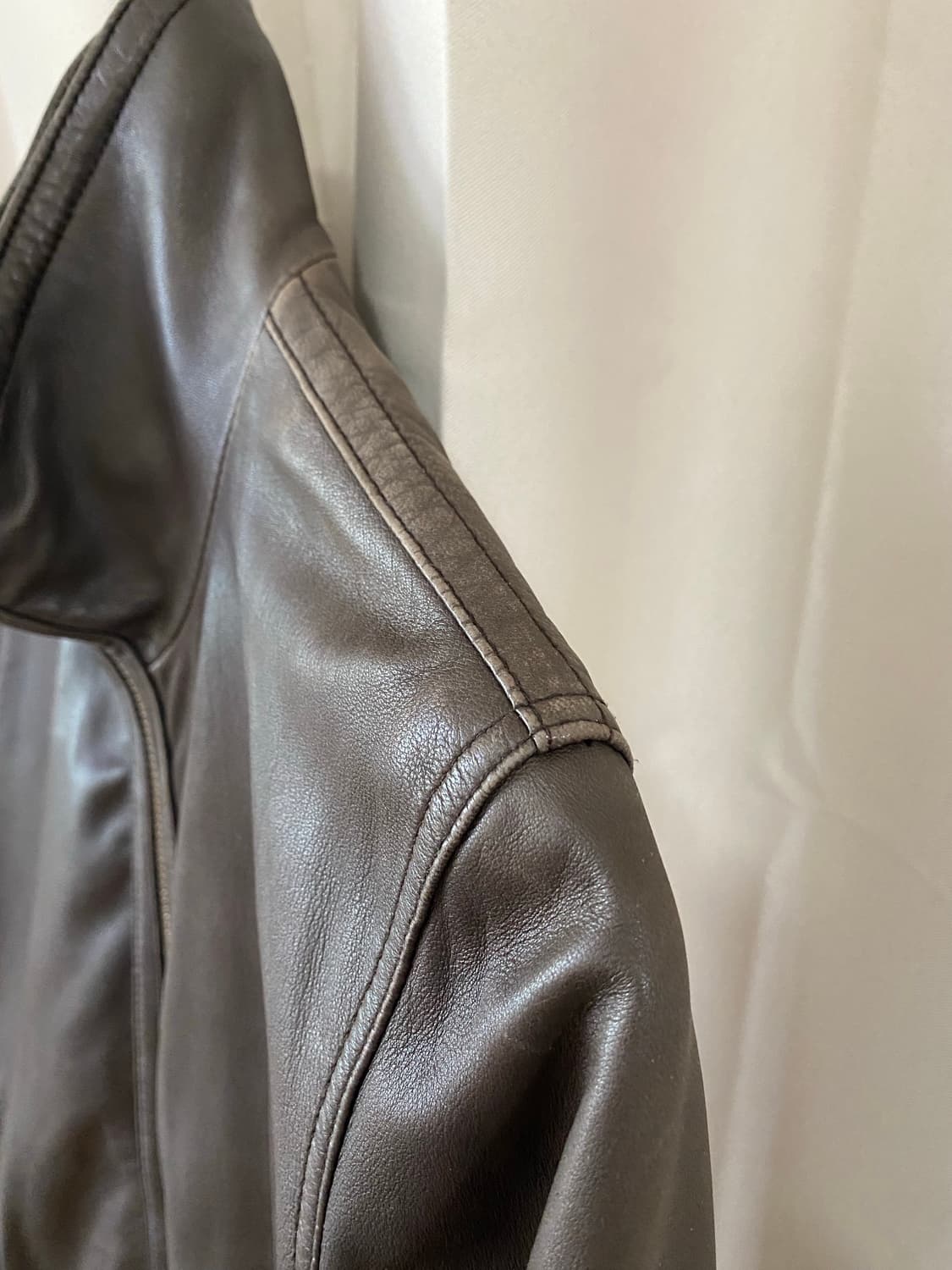 high neck leather jacket 상품이미지8